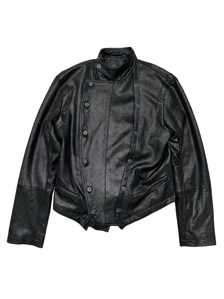 Ann Demeulemeester Ann Demeulemeester 2011 Waxed Napoleon Jacket Size US M / EU 48-50 / 2 - 2 Thumbnail