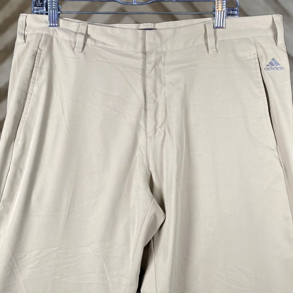 Adidas Adidas Mens Pants Tan Athletic Golf Performance Straight Stretch Pockets 34x32 Size US 36 / EU 52 - 1 Thumbnail