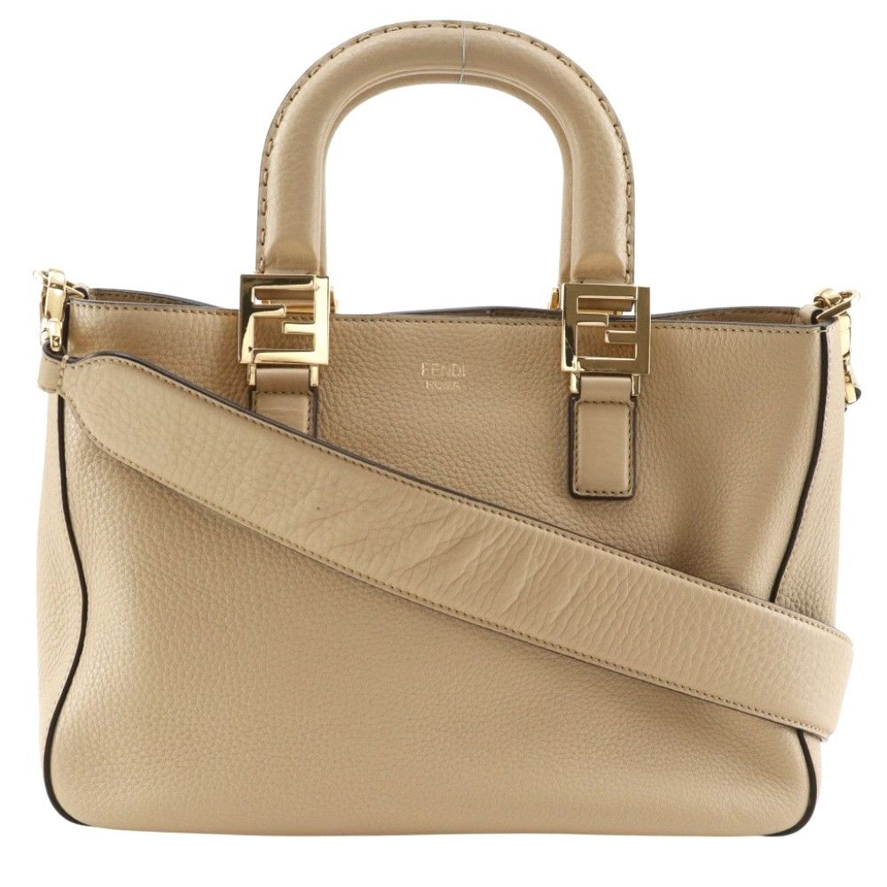 Fendi Fendi Fendi FF Tote Small Calf Handbag Leather Handbag 8BH367 DUTY FREE for USA Size ONE SIZE - 1 Thumbnail