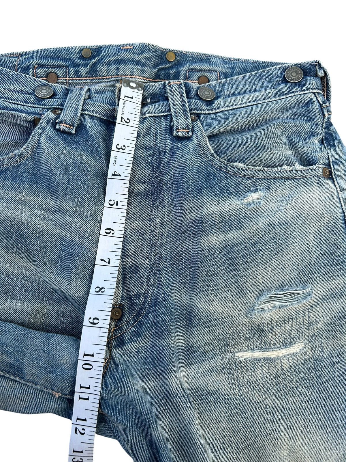 Kapital Vintage Levis Big E Selvedge Buckle Back Thrashed Denim Jean Size US 30 / EU 46 - 23 Thumbnail