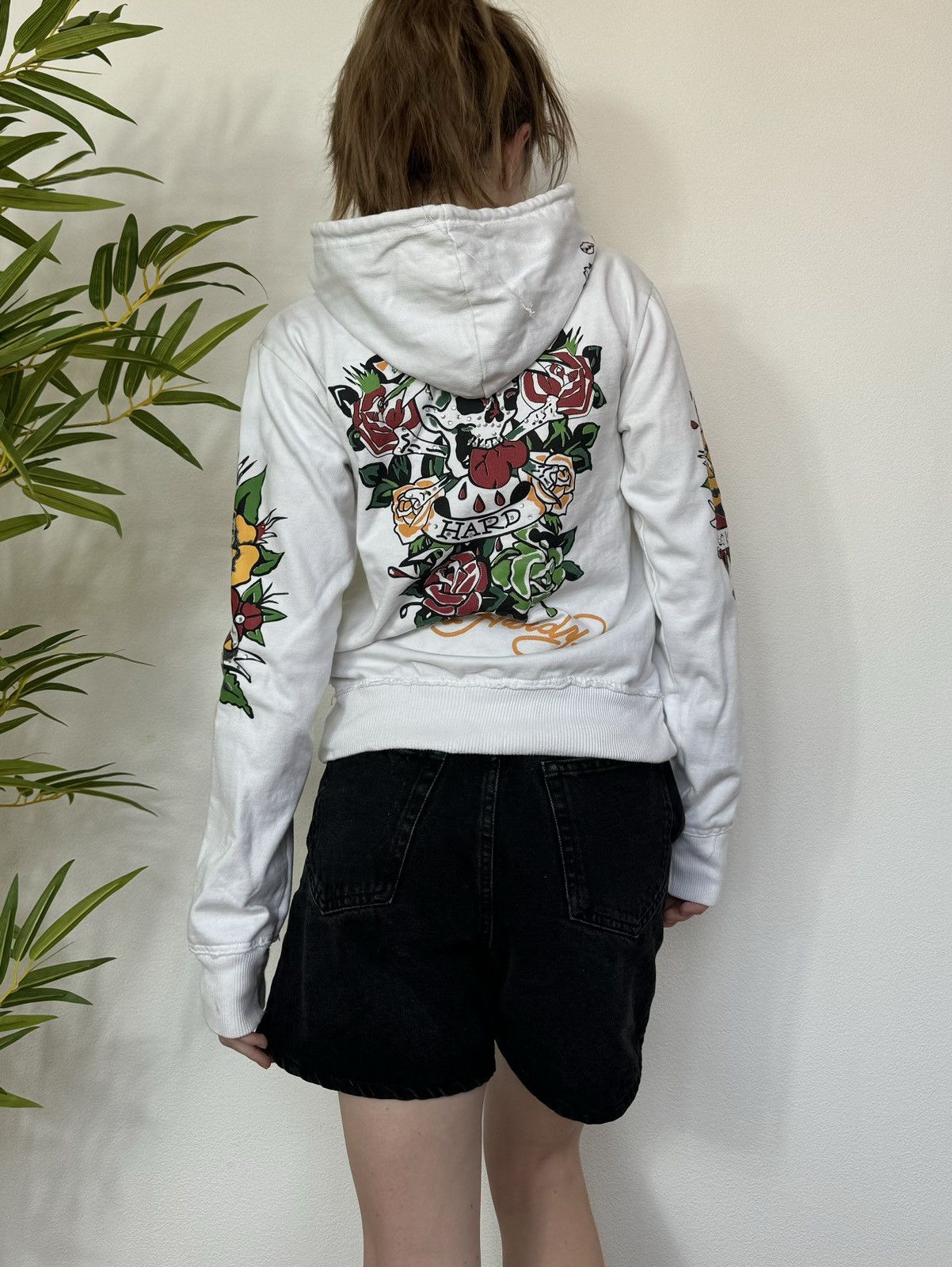 Ed Hardy VINTAGE ED HARDY SKULL 2000s ZIP UP HOODIE Size S / US 4 / IT 40 - 7 Thumbnail