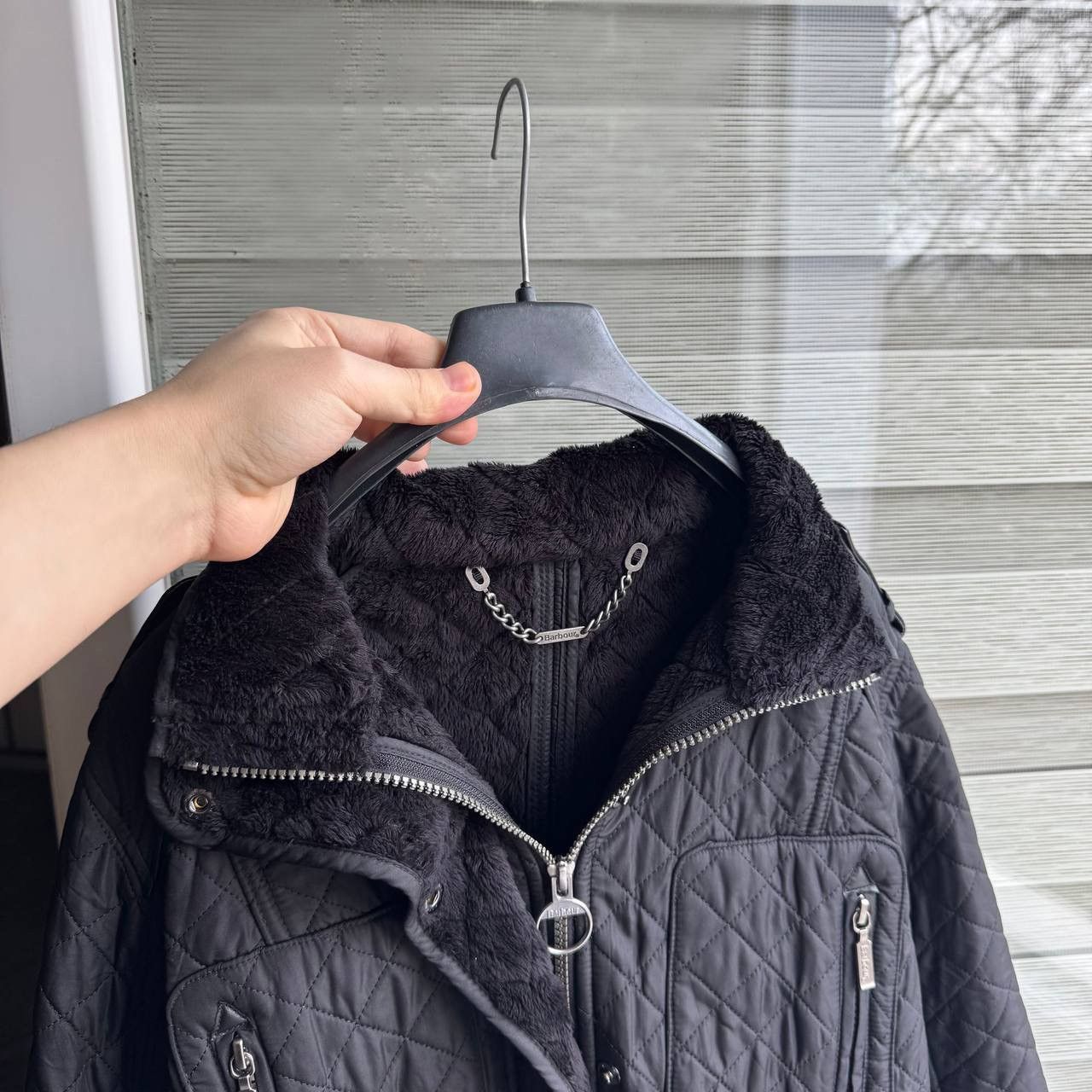 Barbour Barbour Quilted Katana Fur Nylon Moto Black Racing Jacket Size M / US 6-8 / IT 42-44 - 7 Thumbnail