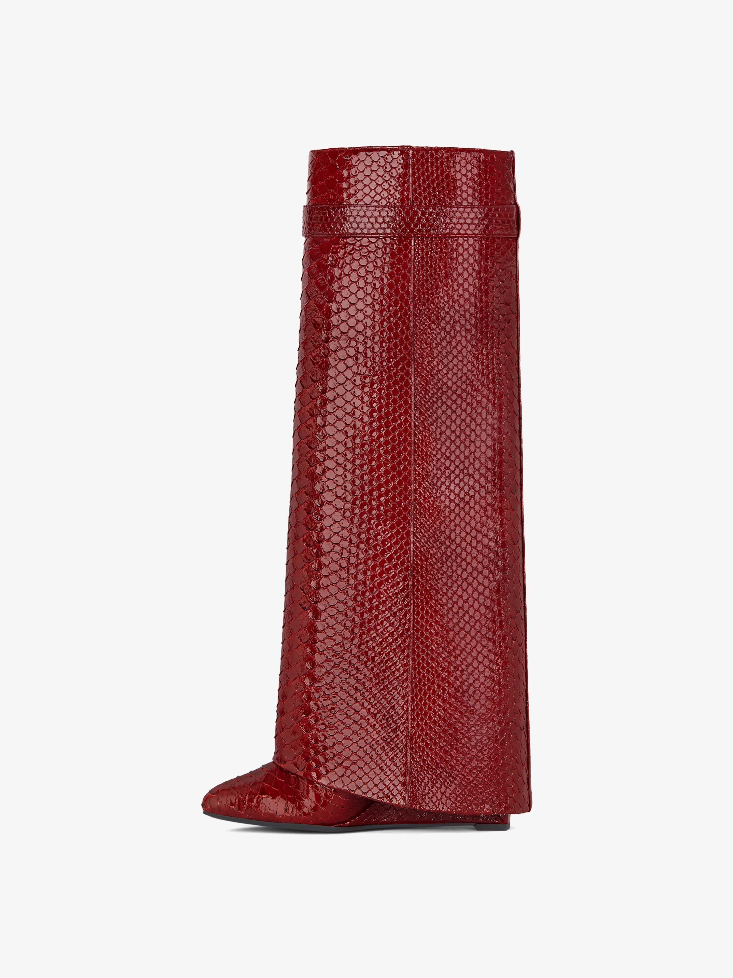 Givenchy o1srvl11e0925 Shark Locks Boots in Python in Red Size US 11 / IT 41 - 5 Thumbnail