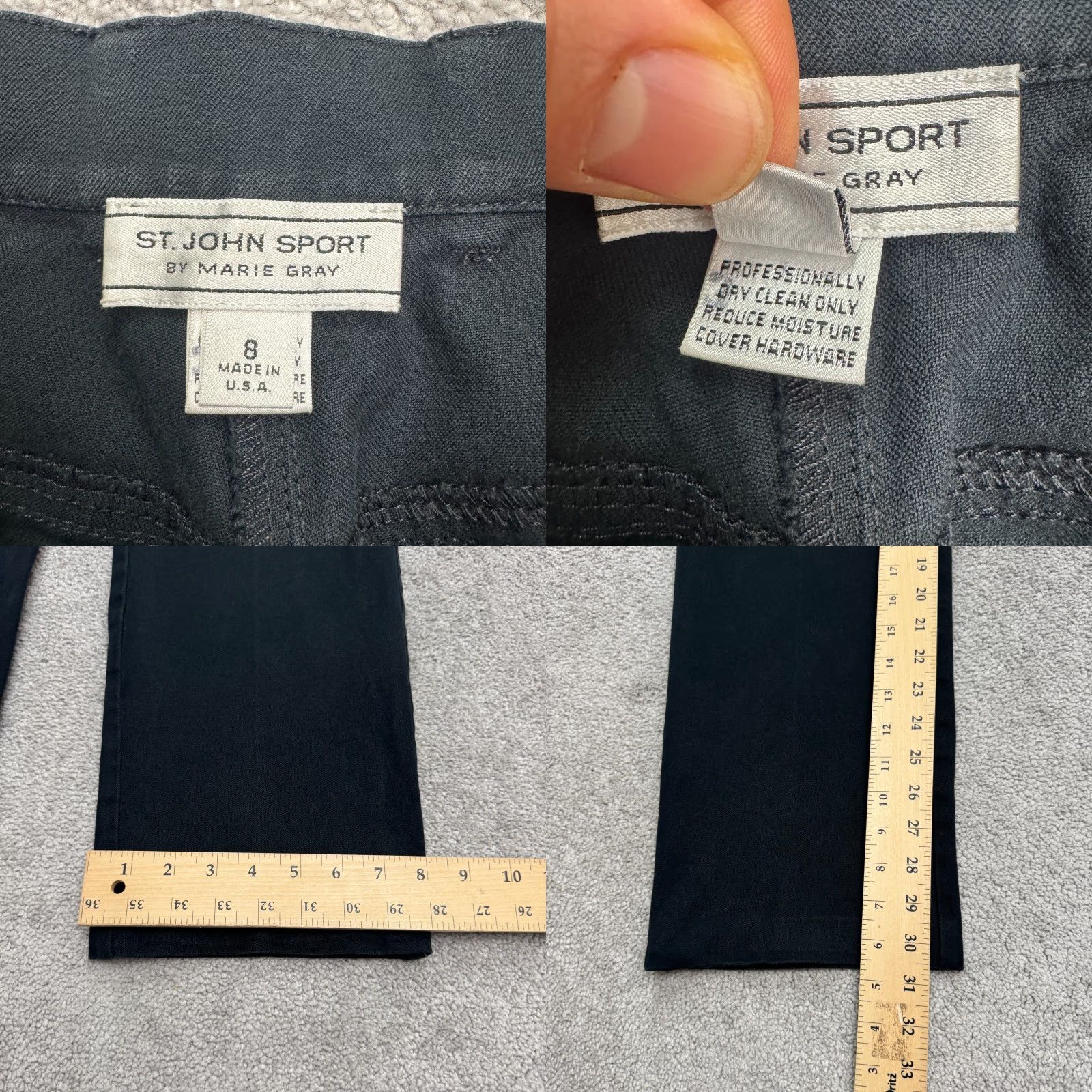 St. John St. John Sport By Marie Gray Womens Pants 8 Navy Straight Leg High Rise Trouser Size 30" / US 8 / IT 44 - 8 Thumbnail