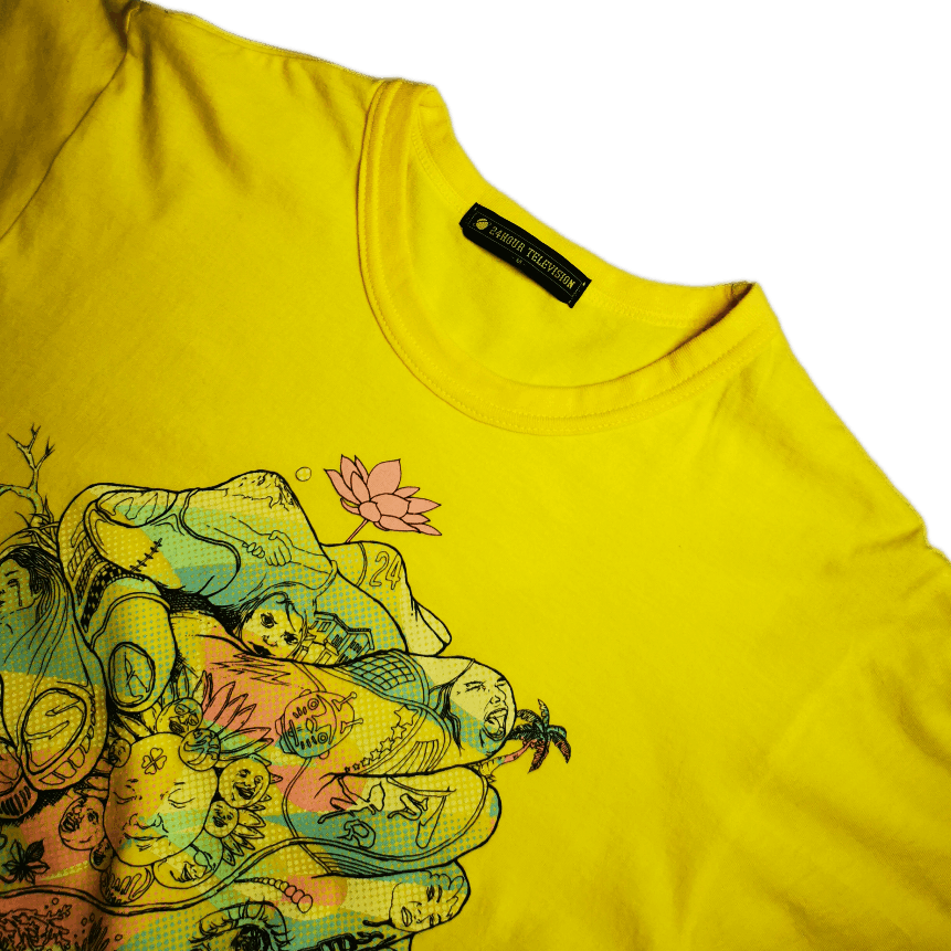 Takashi Murakami 90s Rare Art Yellow Colour 24 Hour Television Tee Size US M / EU 48-50 / 2 - 4 Thumbnail