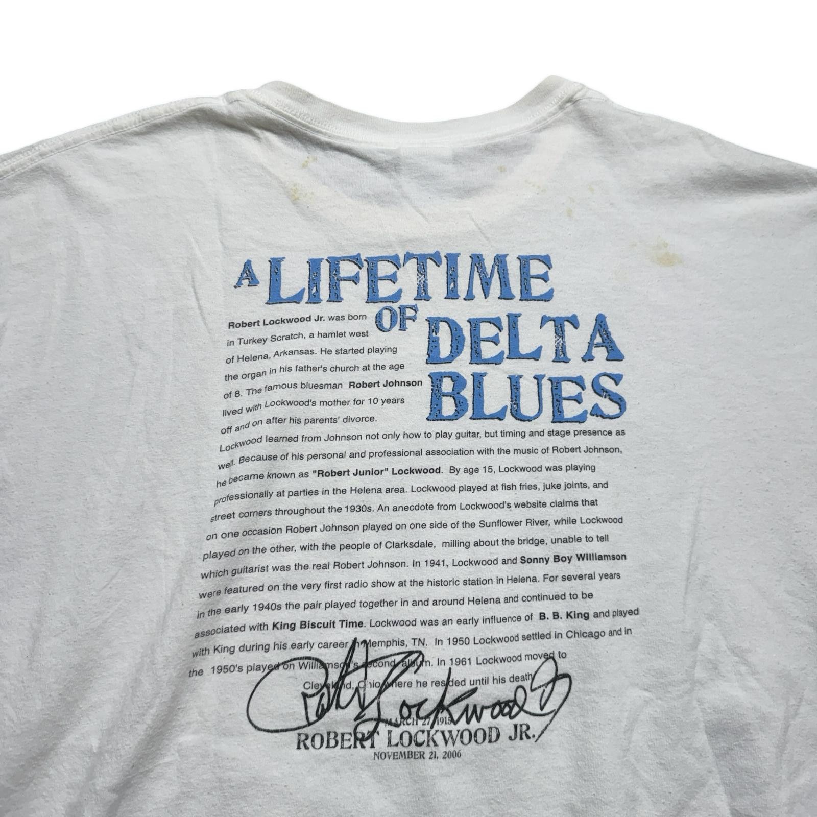 Gildan Vintage King Biscuit Blues Festival Robert Lockwood Jr. Tee Size US XL / EU 56 / 4 - 4 Thumbnail