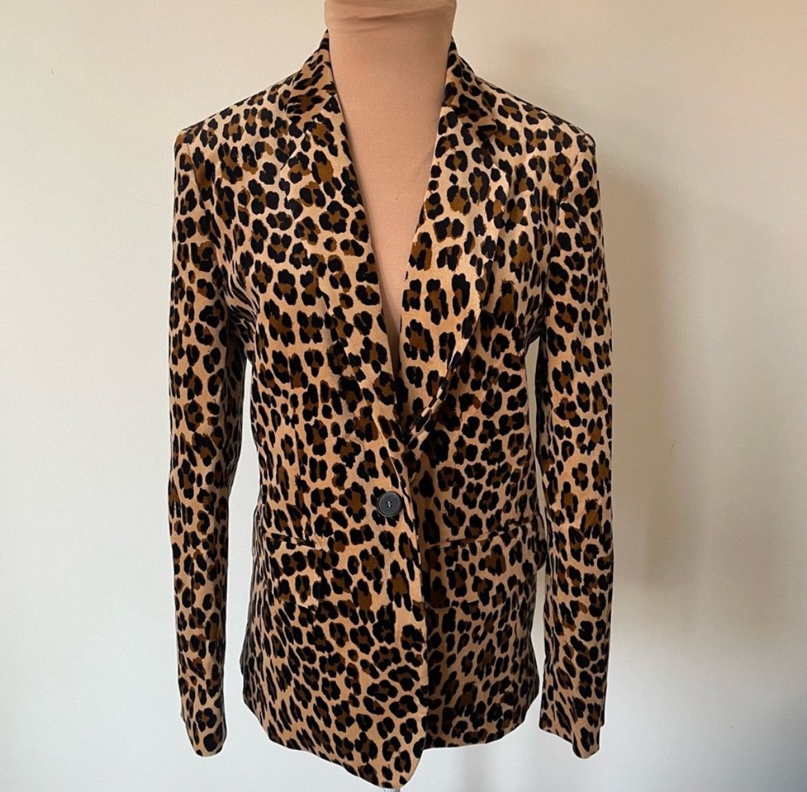 Frame FRAME Classic Cheetah Blazer Cheetah-Print Velvet Pants Suit Size 25" / US 0 / IT 36 - 3 Thumbnail