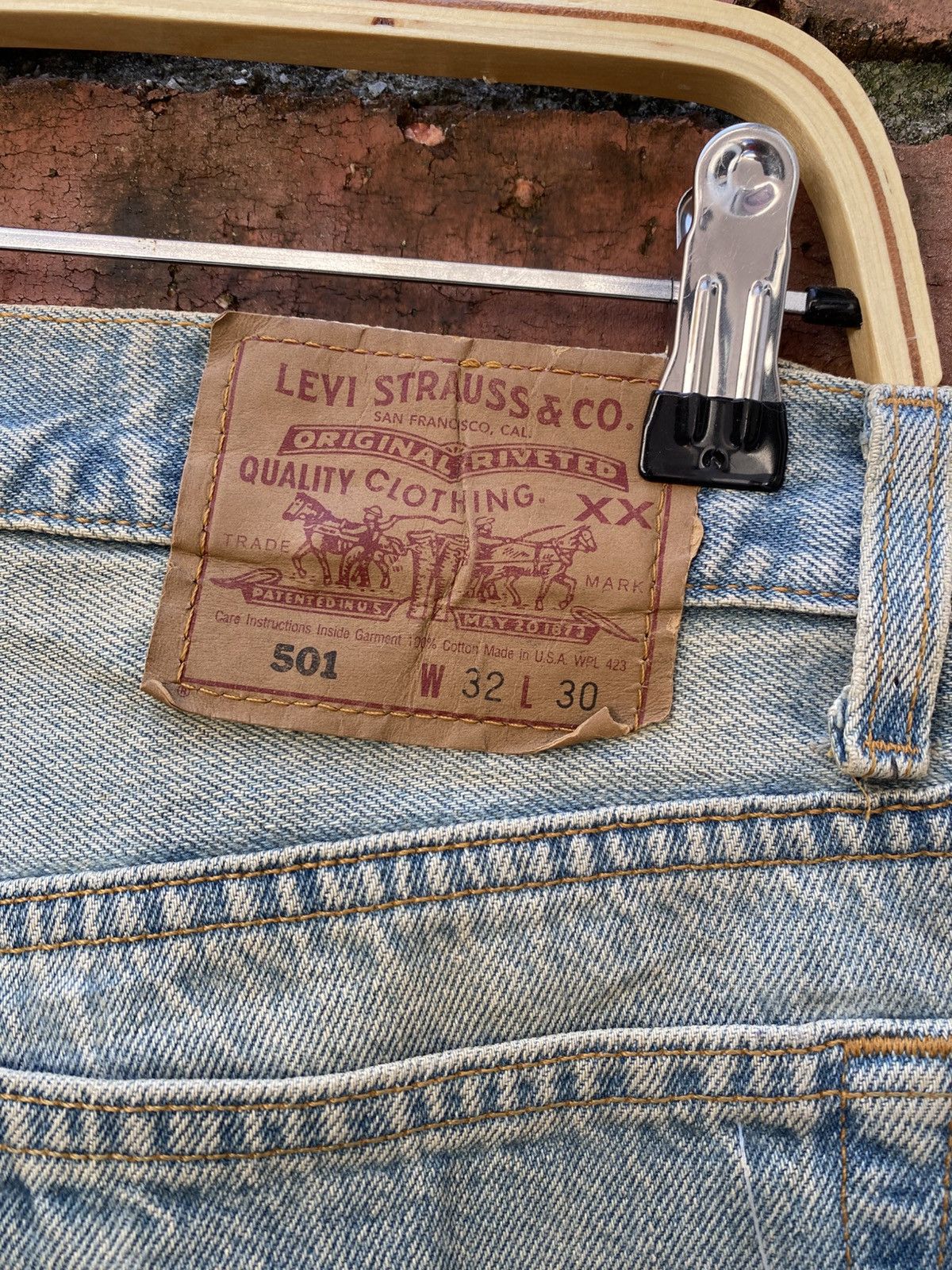 Jean × Levi's × Vintage W32x30 Vintage levi's 501 90s faded made in USA Size US 32 / EU 48 - 6 Thumbnail
