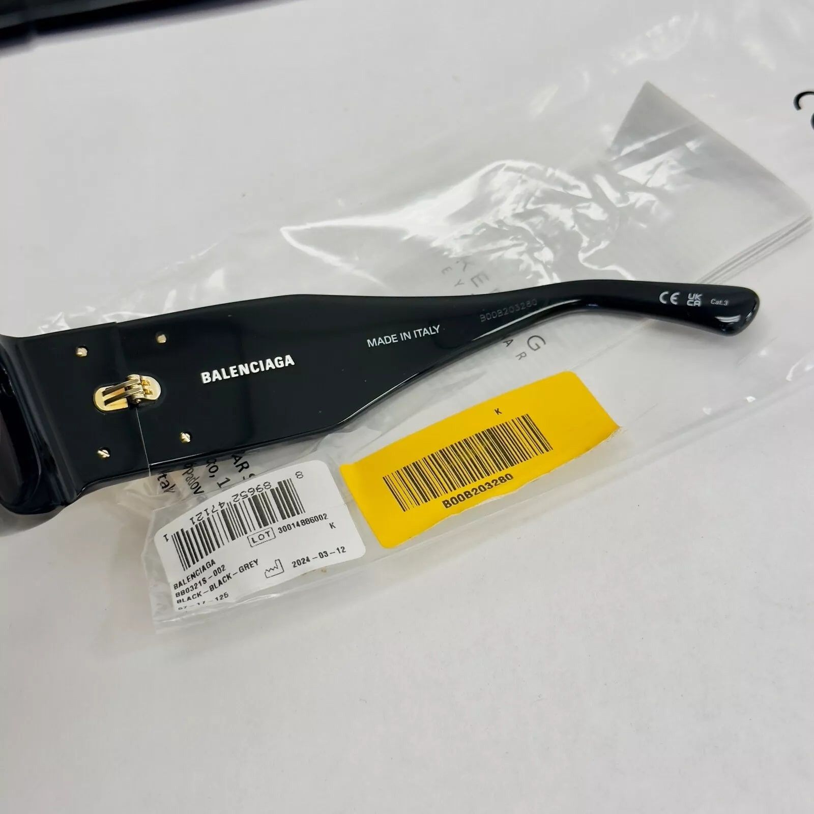Balenciaga BALENCIAGA BOSSY Cat 0321 Black Fashion Sunglass BB0321S 002 Size ONE SIZE - 5 Thumbnail