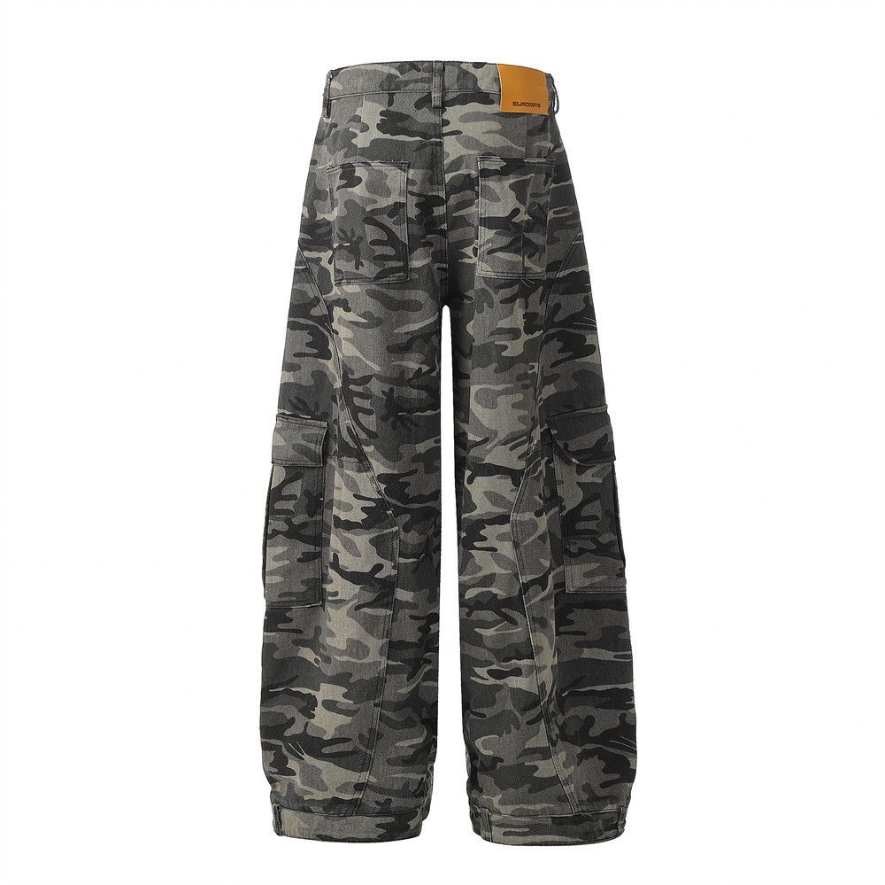 Japanese Brand × Vintage Men's loose wide-leg cargo camouflage machete jeans Size US 34 / EU 50 - 3 Thumbnail