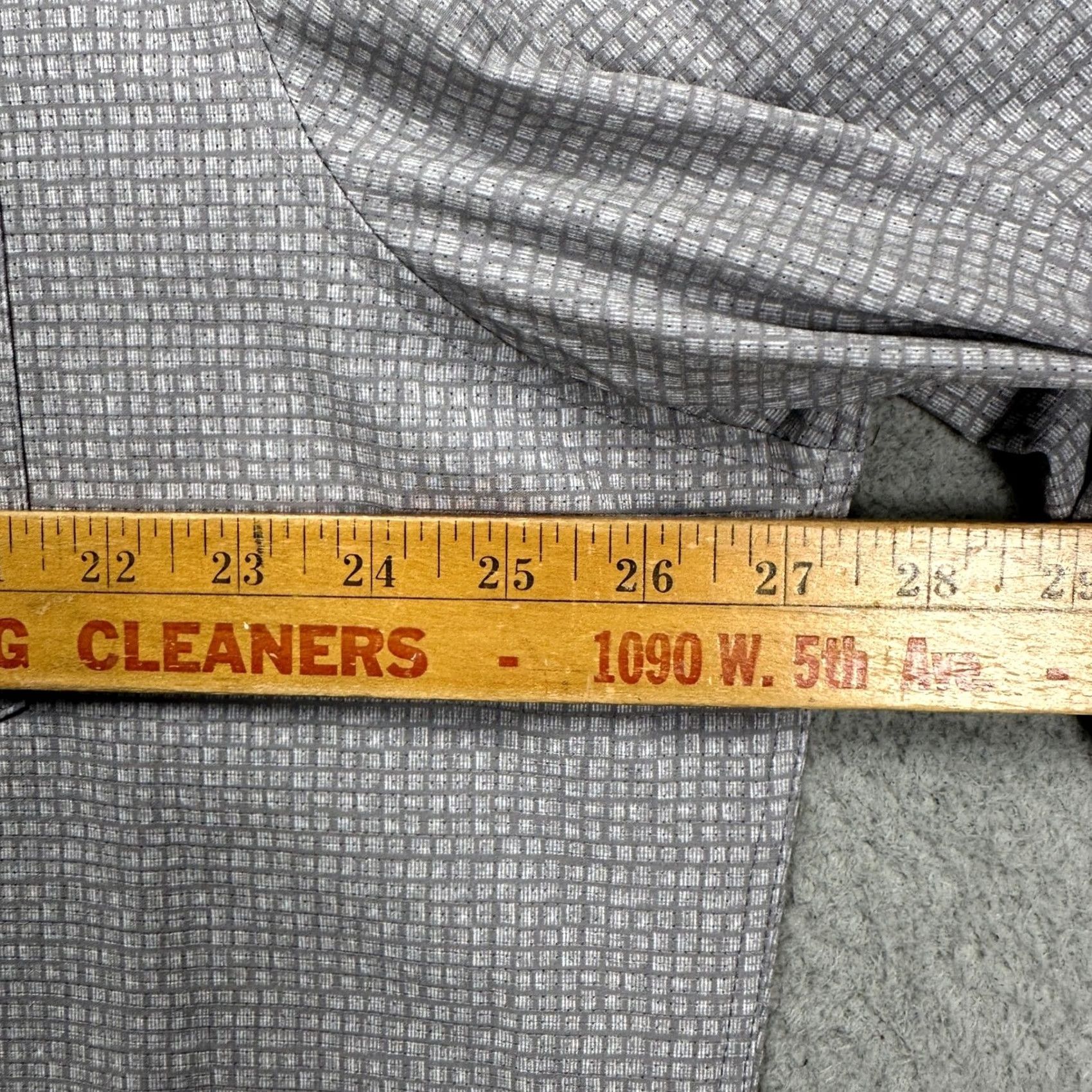 Vintage FLX Urban Commuter Button Up Shirt Adult Men 2XL Grey Geometric Slim Stretch NEW Size US XXL / EU 58 / 5 - 6 Thumbnail