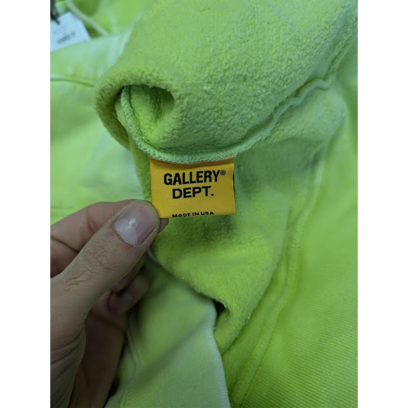 Gallery Dept. o1rshd1 French Logo Zip Up Hoodie in Lime Green XL Size US XL / EU 56 / 4 - 17 Thumbnail