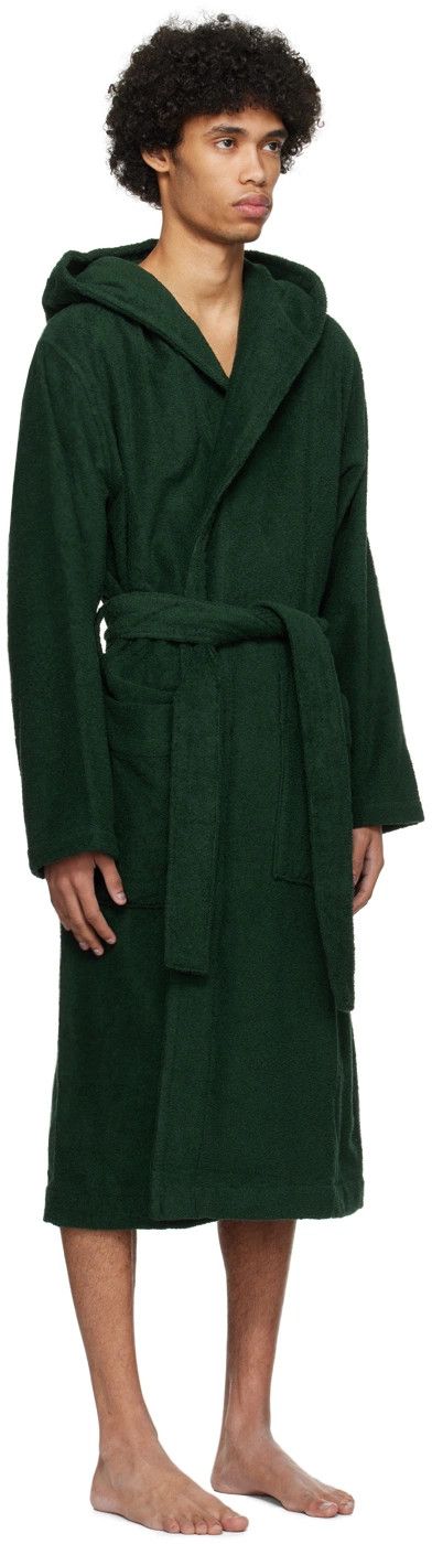Tekla o1mle0325 Unisex Hooded Bathrobe in Forest Green Size US XS / EU 42 / 0 - 3 Thumbnail
