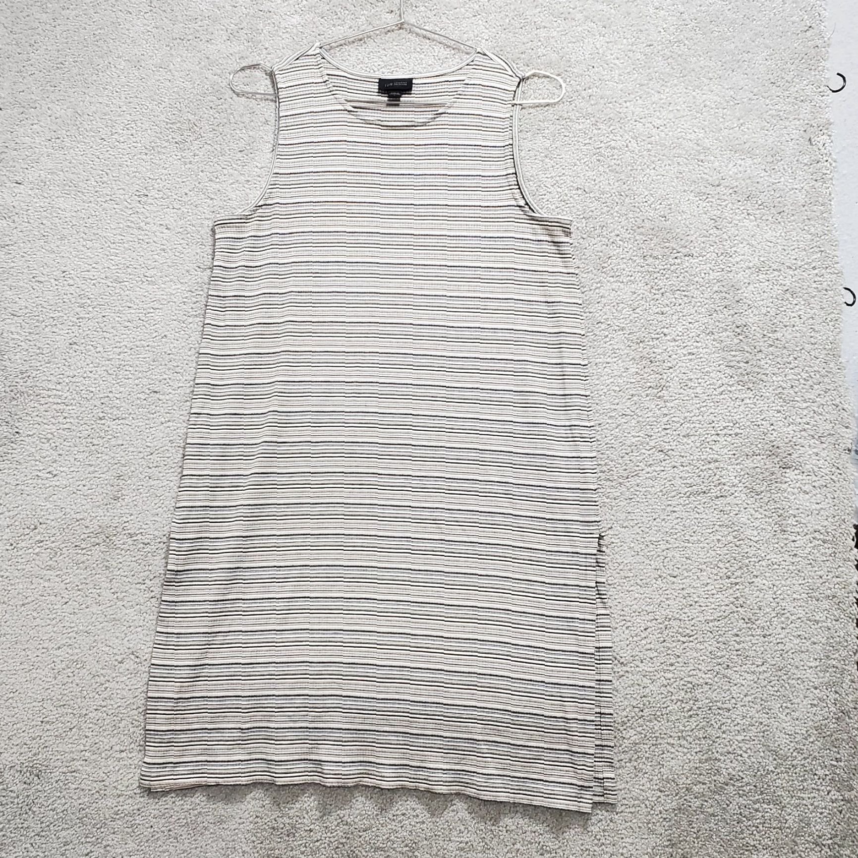 J. Jill J. Jill Tank Dress Womens Small Multicolor Striped Ribbed Rayon Stretch Pullover Size S / US 4 / IT 40 - 3 Thumbnail