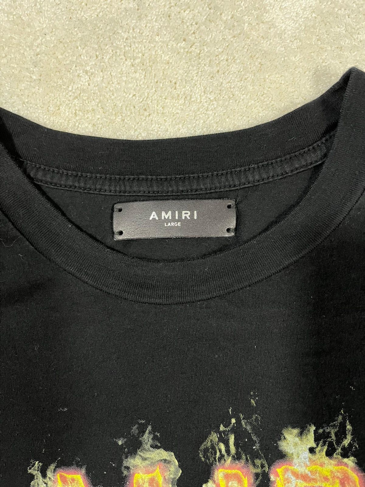 Amiri 💠Amiri💠 FLAME LOGO T-SHIRT (L) Size US L / EU 52-54 / 3 - 3 Thumbnail