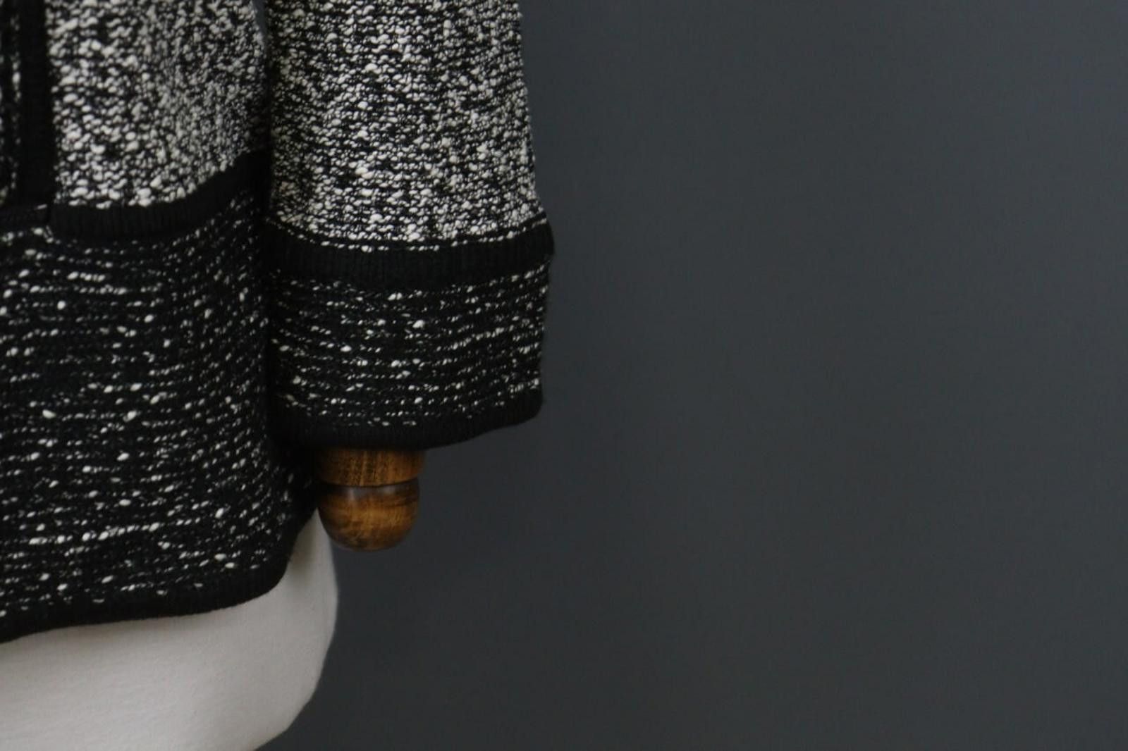 Karl Lagerfeld Karl Lagerfeld Gray Black Front Cardigan Size XS Size XS / US 0-2 / IT 36-38 - 4 Thumbnail