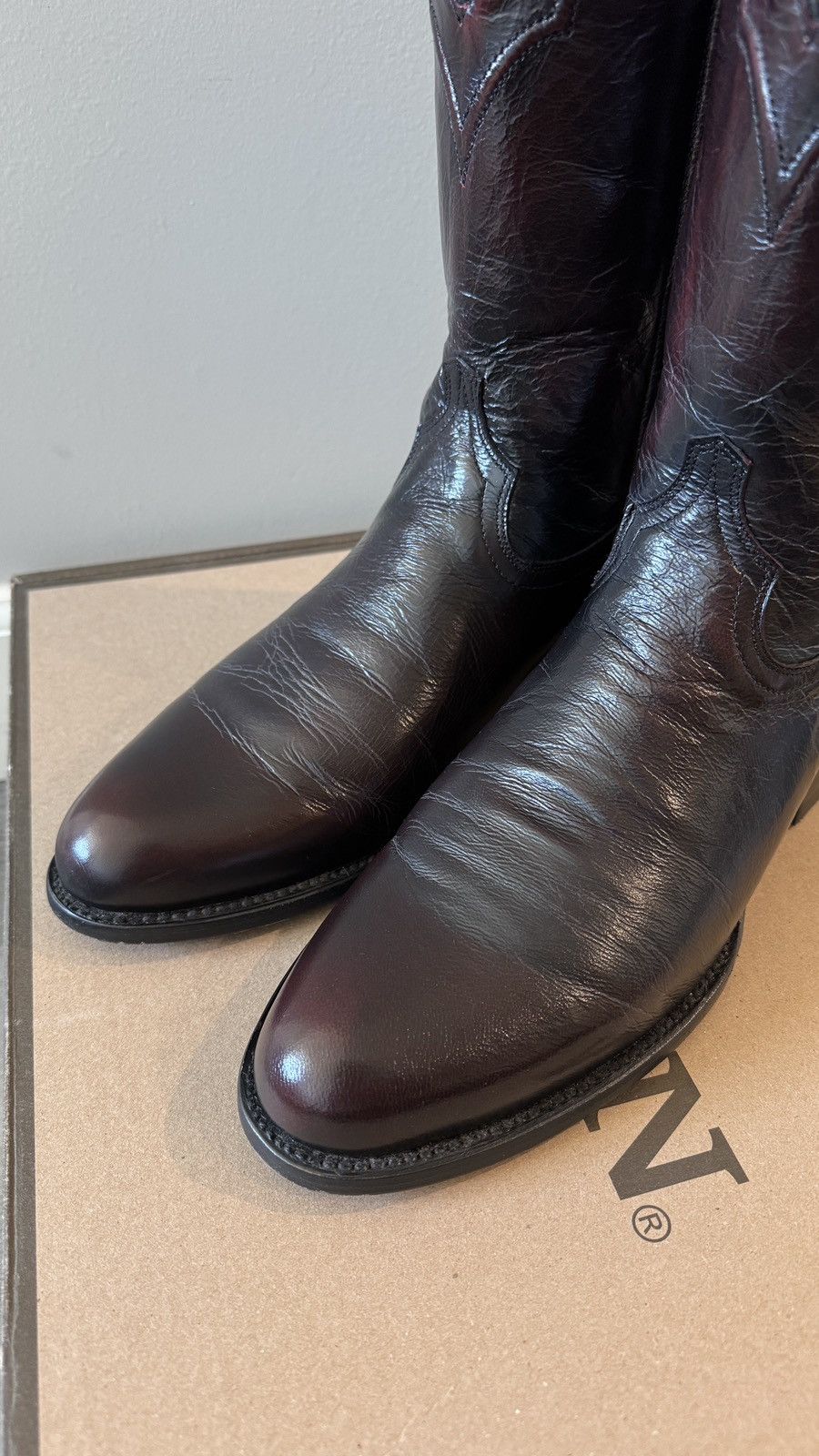 Stetson Stetson Cash Zip Roper Black Cherry Cowboy Boots Sz 9.5D Size US 9.5 / EU 42-43 - 9 Thumbnail