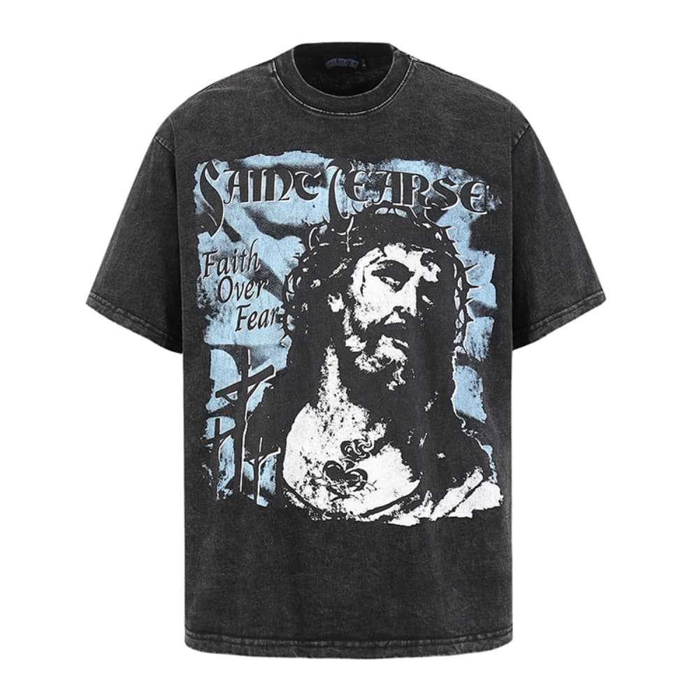 Japanese Brand × Vintage Retro character print washed men's casual distressed tee Size US L / EU 52-54 / 3 - 1 Thumbnail