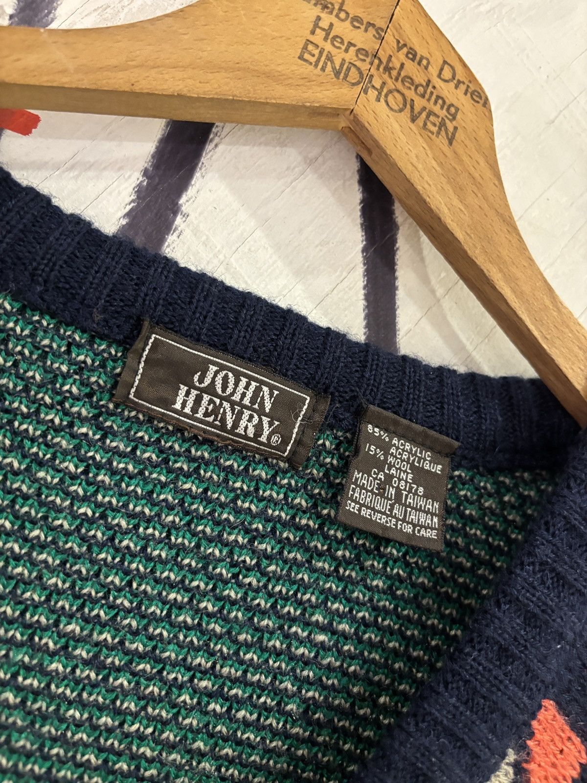 Vintage 90s John Henry Wool Blend Aztec South Western V Neck Sweater Size US M / EU 48-50 / 2 - 6 Thumbnail