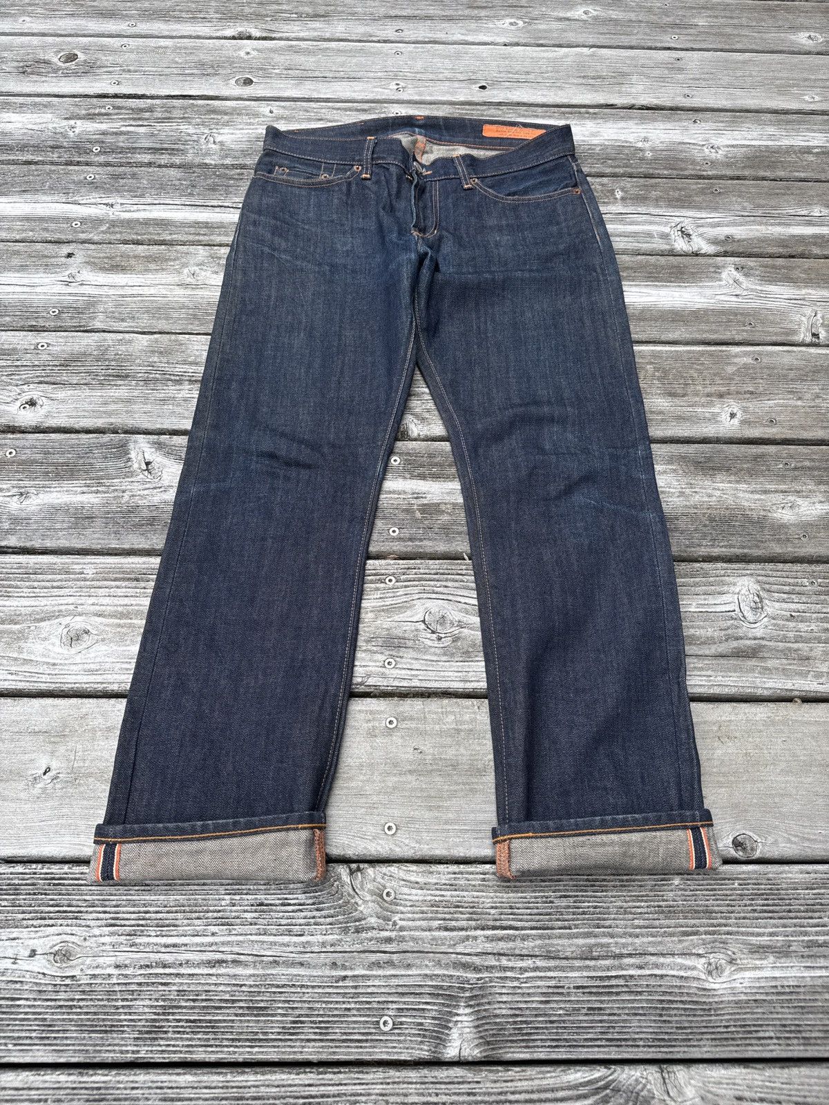 Designer × Japanese Brand × Jean Shop Jean shop slim cut raw selvedge denim Size US 32 / EU 48 - 1 Thumbnail