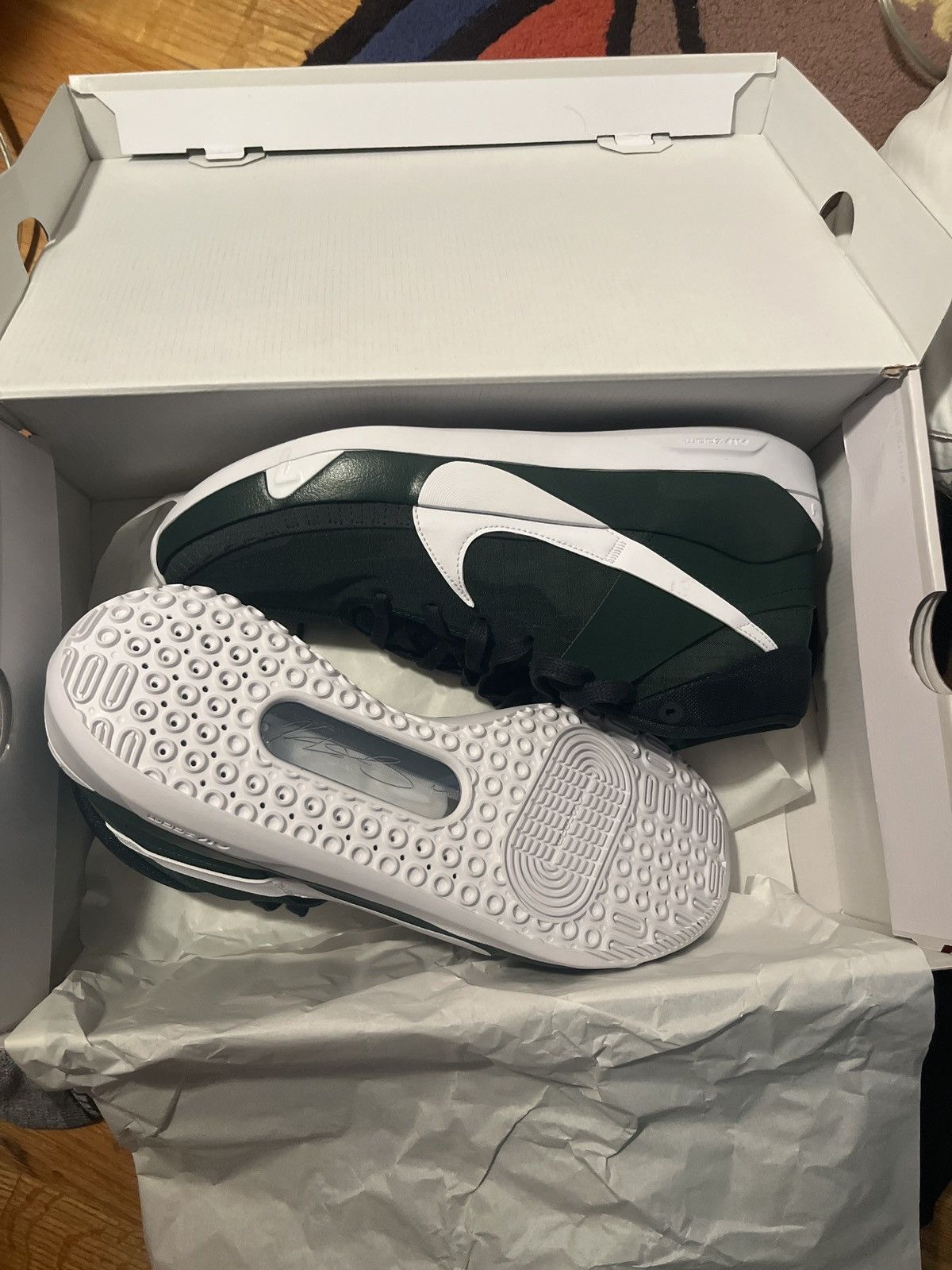 Nike KD 13 Promo Michigan State Green and White Size 12 Size US 12 / EU 45 - 4 Thumbnail