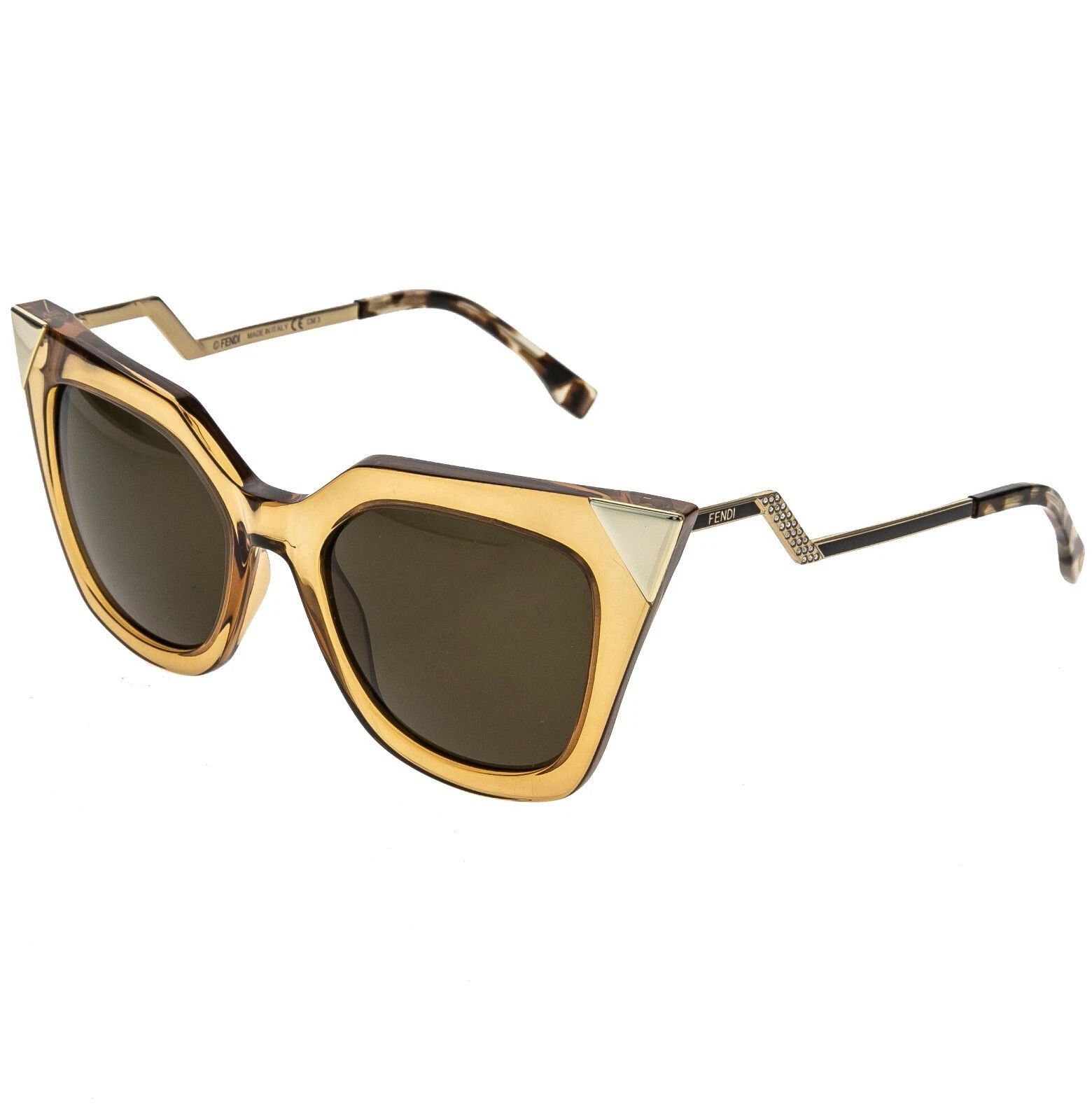 FENDI FF0060 0060 IRIDIA Champagne Mirror Sunglasses