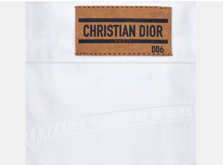 Dior o1w1db10425 222P06A Straight Jeans in White Size 30" / US 8 / IT 44 - 3 Thumbnail