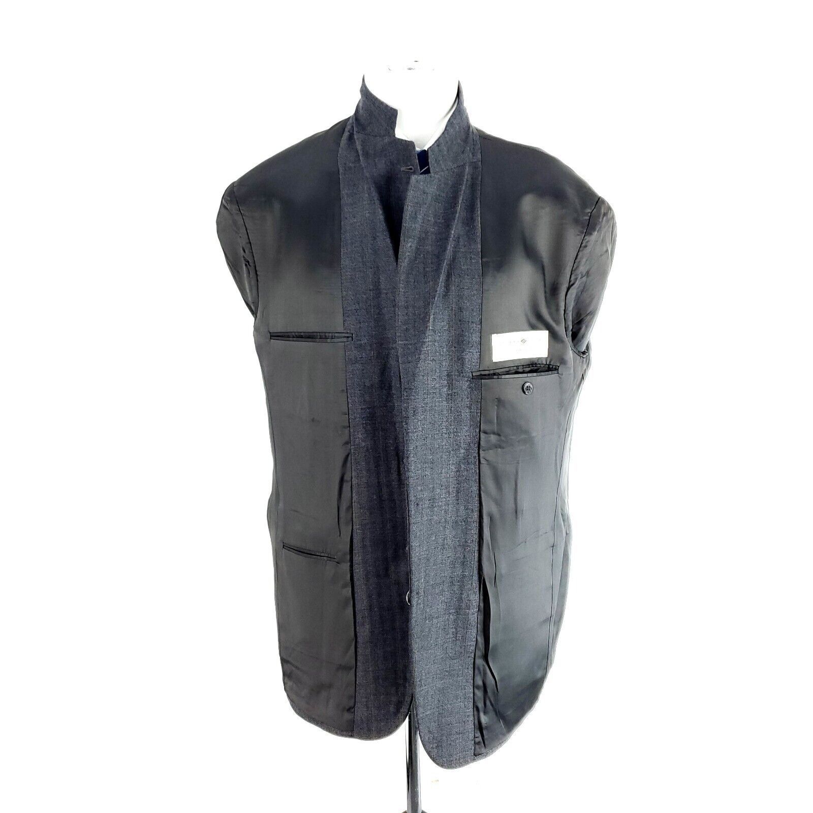 Joseph Abboud Joseph Abboud Nordstrom Wool 3 Button Sport Coat 42R Gray Bl Size 42R - 9 Thumbnail