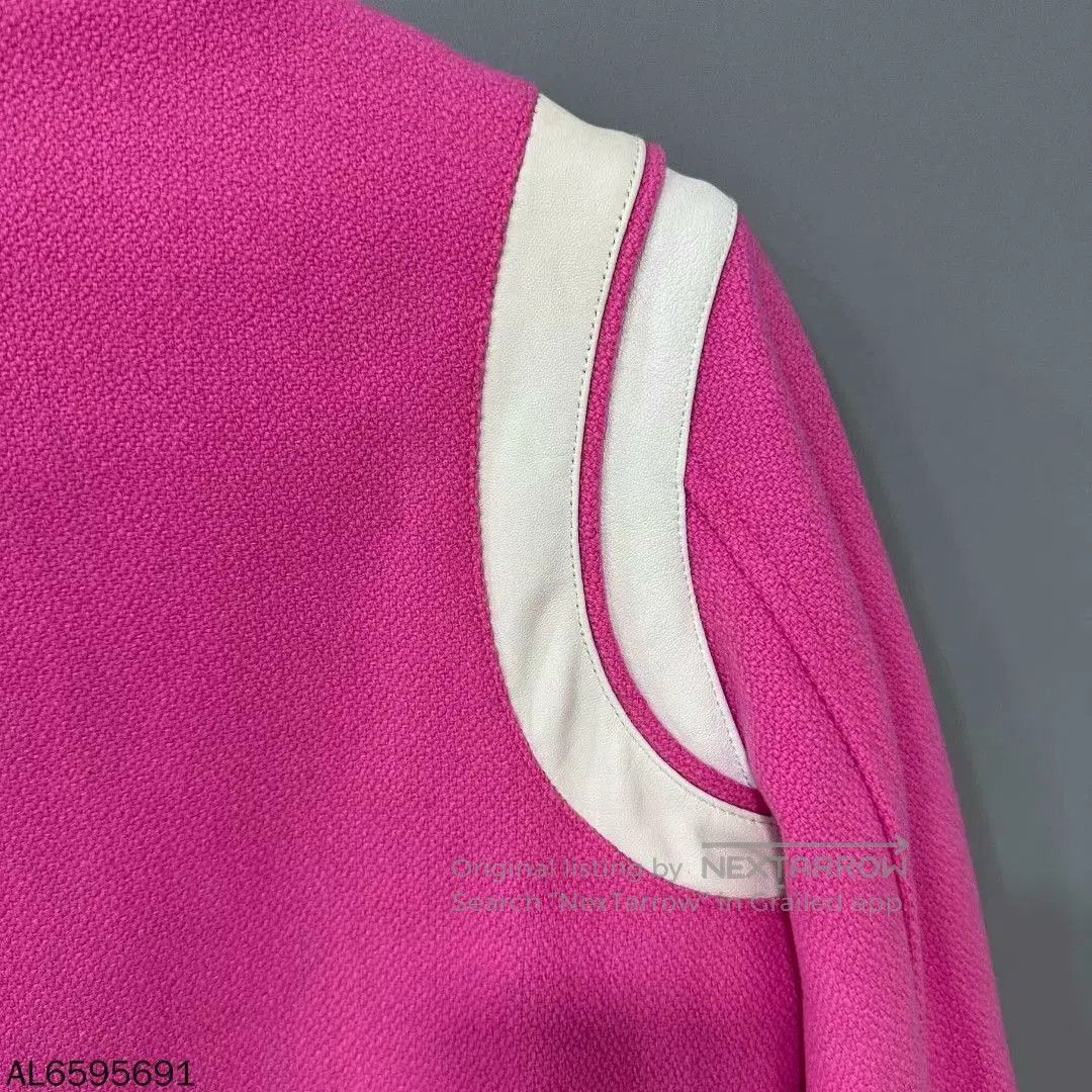 Saint Laurent Paris Pink Saint Laurent Paris Baseball Jacket. Size S / US 4 / IT 40 - 4 Thumbnail