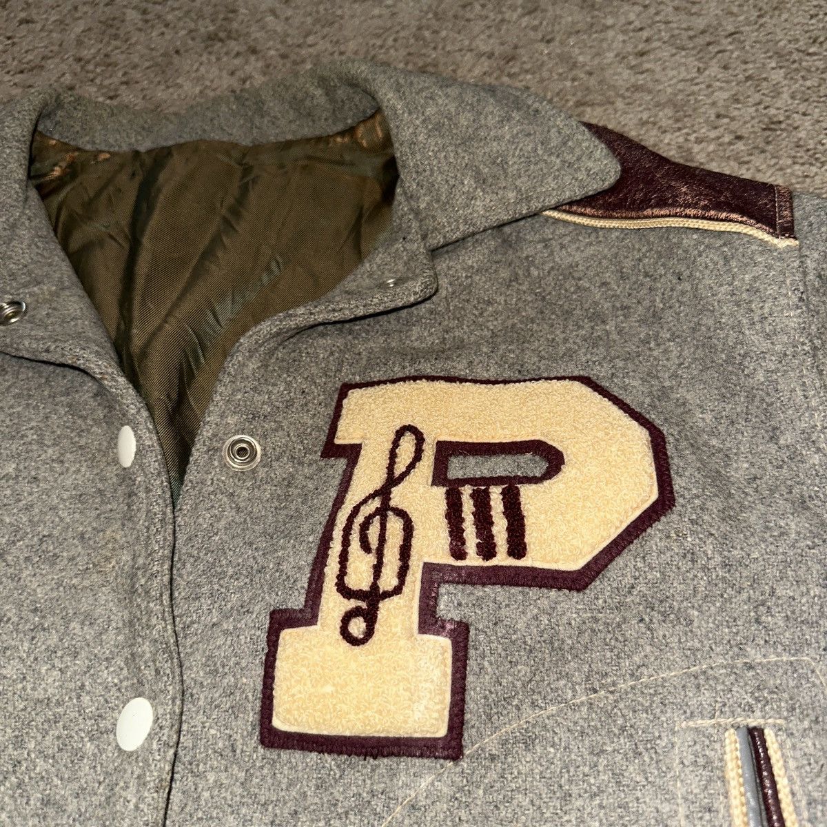 Vintage 60s Letterman Varsity Jacket Size US L / EU 52-54 / 3 - 2 Thumbnail