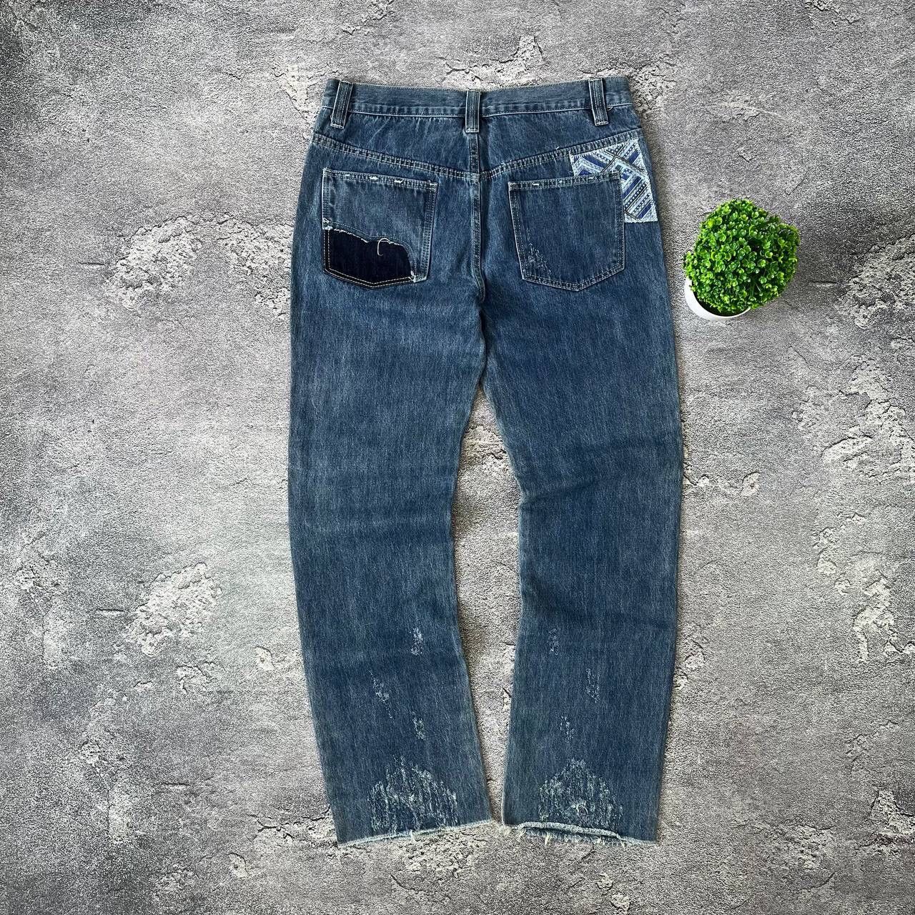 Japanese Brand Jeans Dirty Pants Faded Crash Denim Thrashed Y2K Distressed Size US 34 / EU 50 - 5 Thumbnail