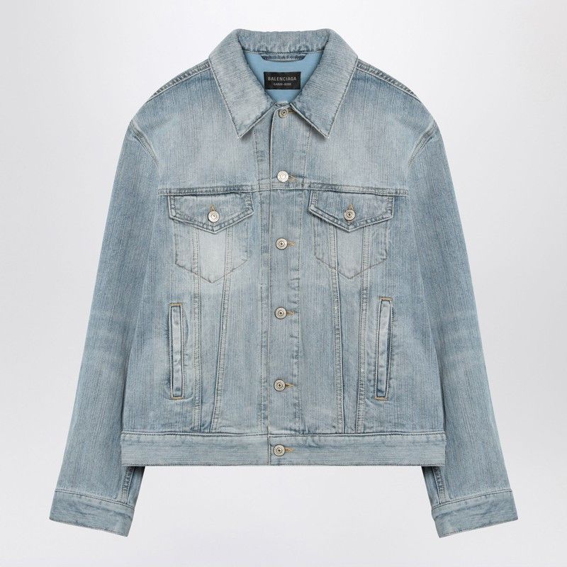 Balenciaga Balenciaga Light Blue Denim Jacket Size S / US 4 / IT 40 - 1 Thumbnail