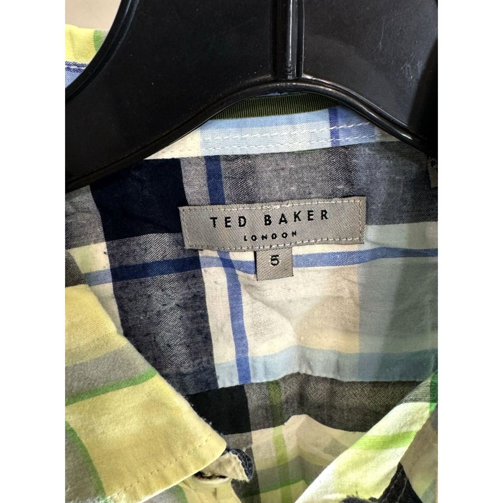 Ted Baker Ted Baker Shirt Mens L Sharp London Plaid SHORT SLEEVE BUTTON Size US L / EU 52-54 / 3 - 4 Thumbnail