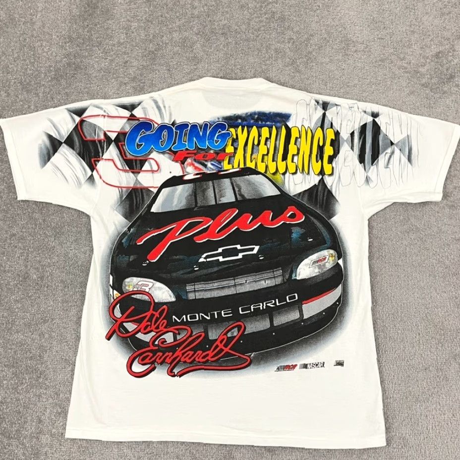 Chase Authentics VINTAGE Chase Authentics NASCAR T-Shirt Men Large White 90s Retro Monte Carlo Graphic Size US L / EU 52-54 / 3 - 2 Thumbnail