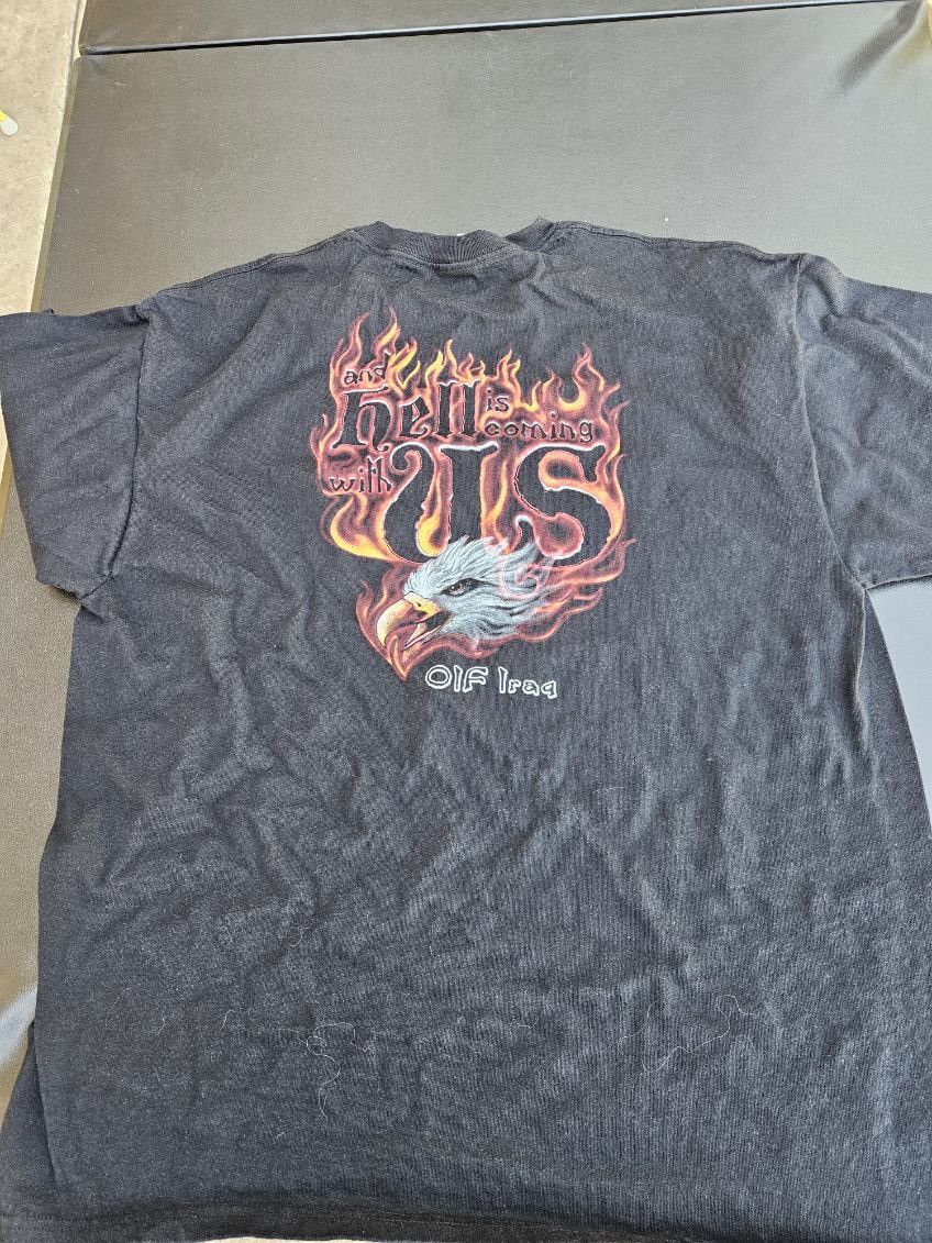 Fruit Of The Loom Our Bite Is Deadley And Hell Is Coming With Us Oif Iraq Tee Size US XL / EU 56 / 4 - 2 Thumbnail