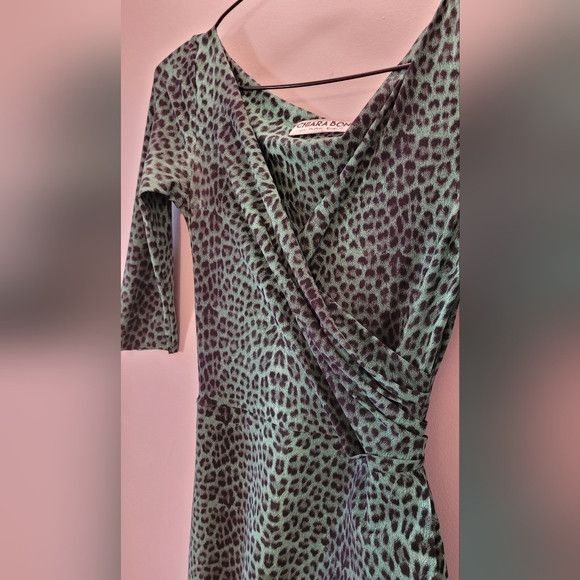 Chiara Boni Chiara Boni La Petite Robe Green Leopard Print Dress - S Size S / US 4 / IT 40 - 5 Thumbnail