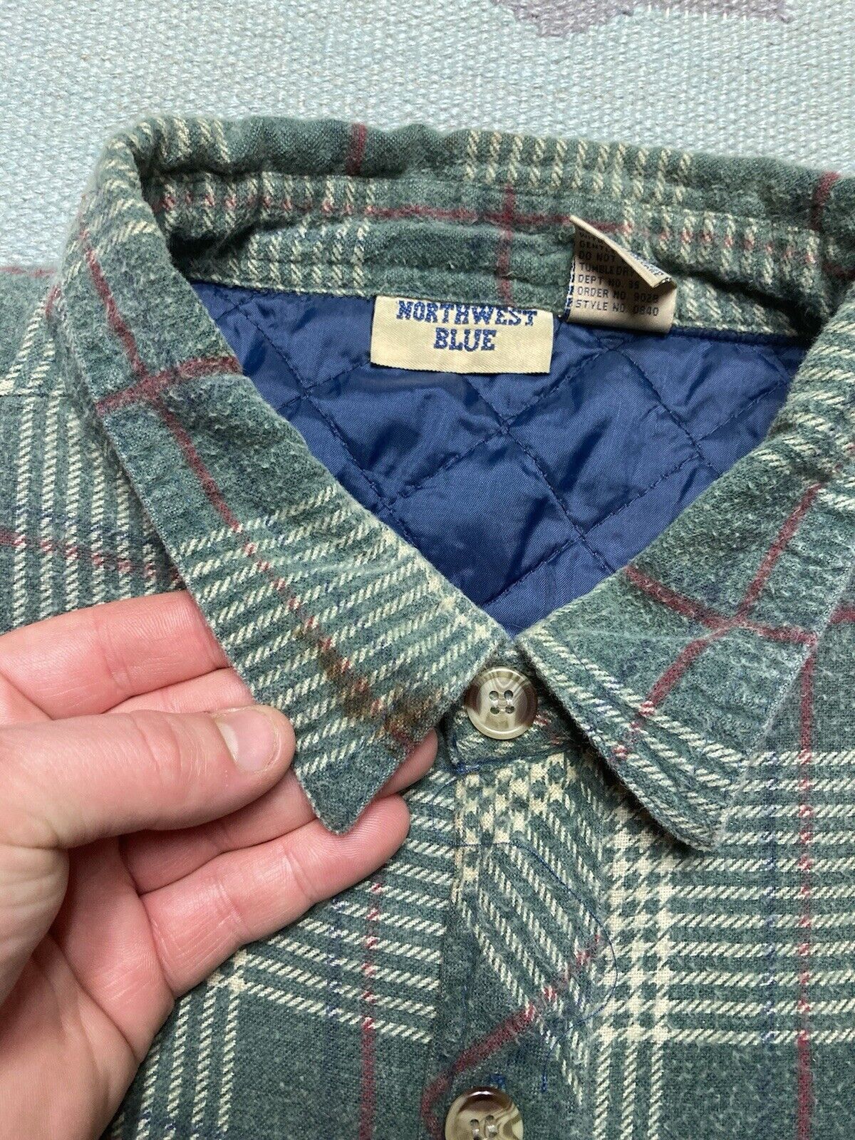 Vintage VTG quilted flannel shirt jacket insulated soft cotton XXL Size US XXL / EU 58 / 5 - 5 Thumbnail