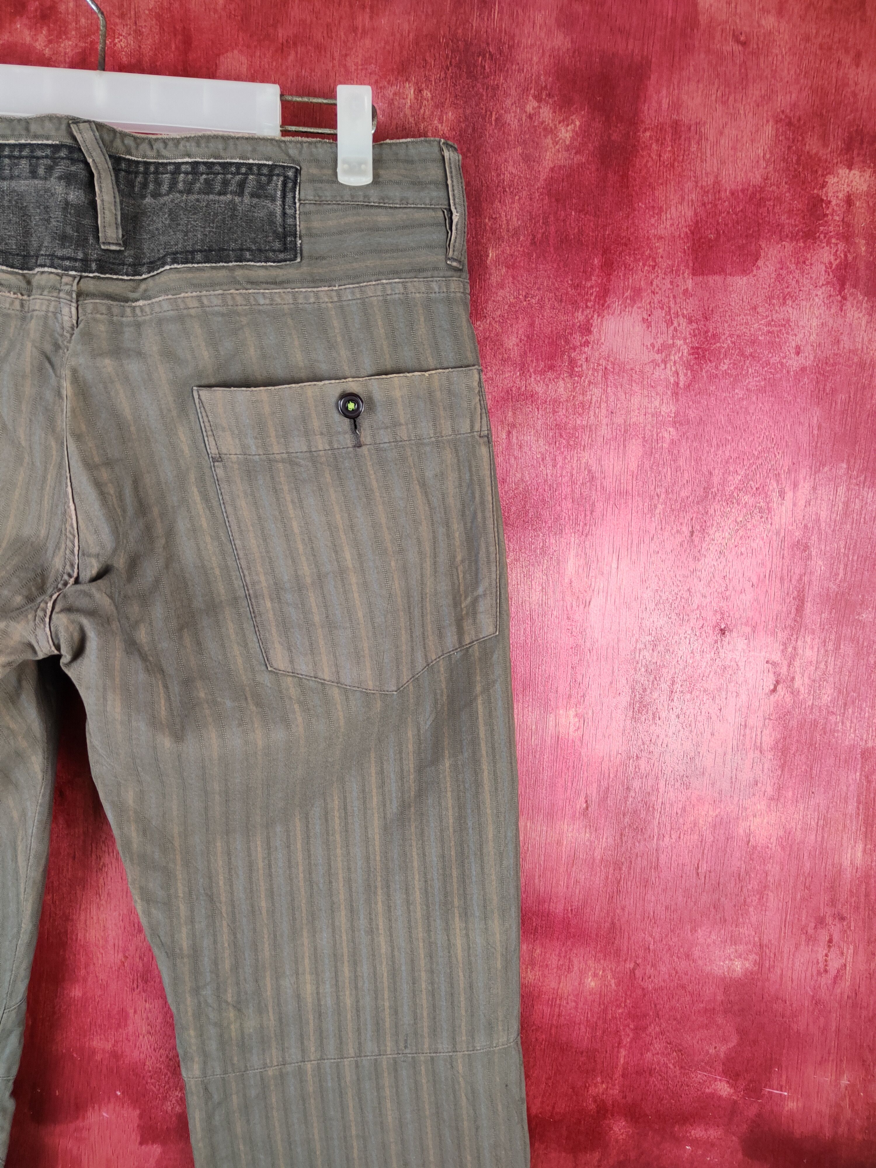 Japanese Brand Gold sabi sabi japan stripe Multipocket Casual Pants #S1477 Size US 31 - 10 Thumbnail