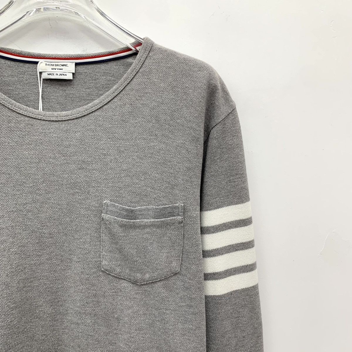 Thom Browne Thom Browne Grey Four-Bar Long Sleeve Sweatshirt K26WX Size US S / EU 44-46 / 1 - 3 Thumbnail