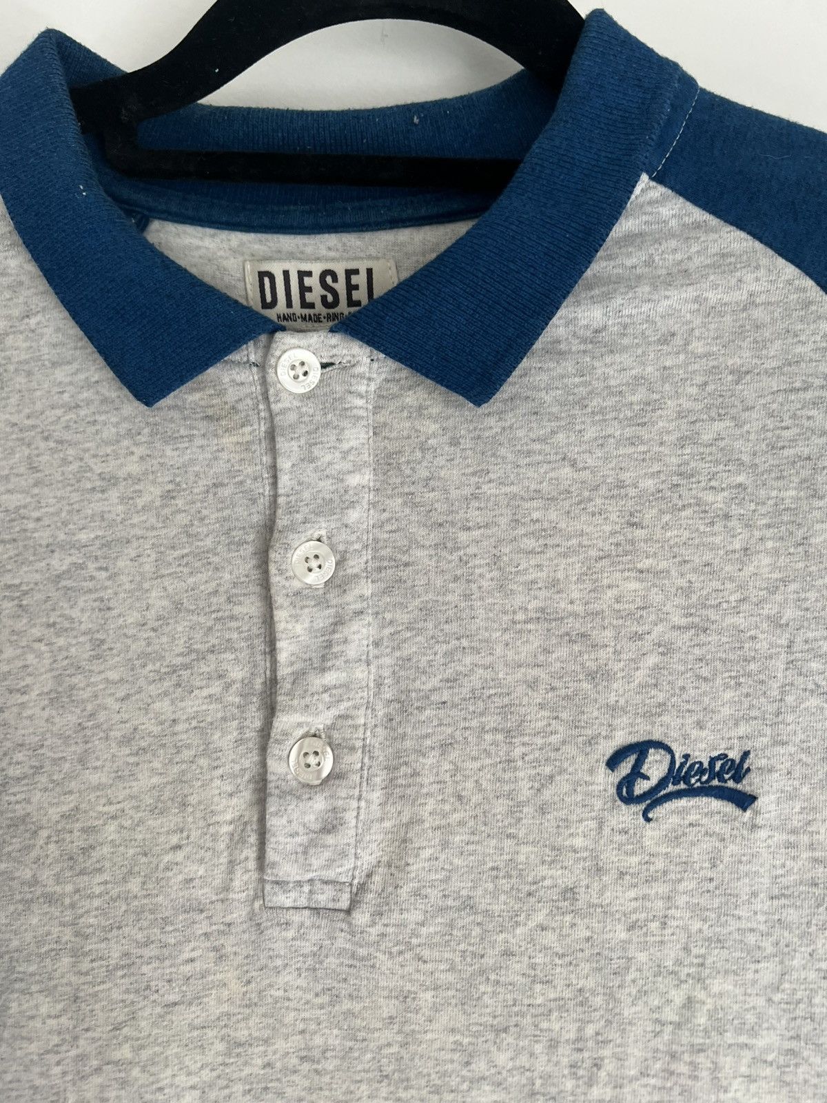 Diesel Diesel polo t-shirt L grey blue Size US L / EU 52-54 / 3 - 3 Thumbnail