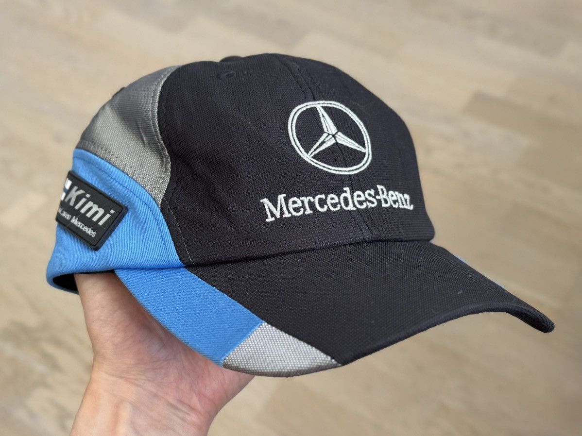 MERCEDES Kimi Raikkonen Cap black big logo Hat 90s F1