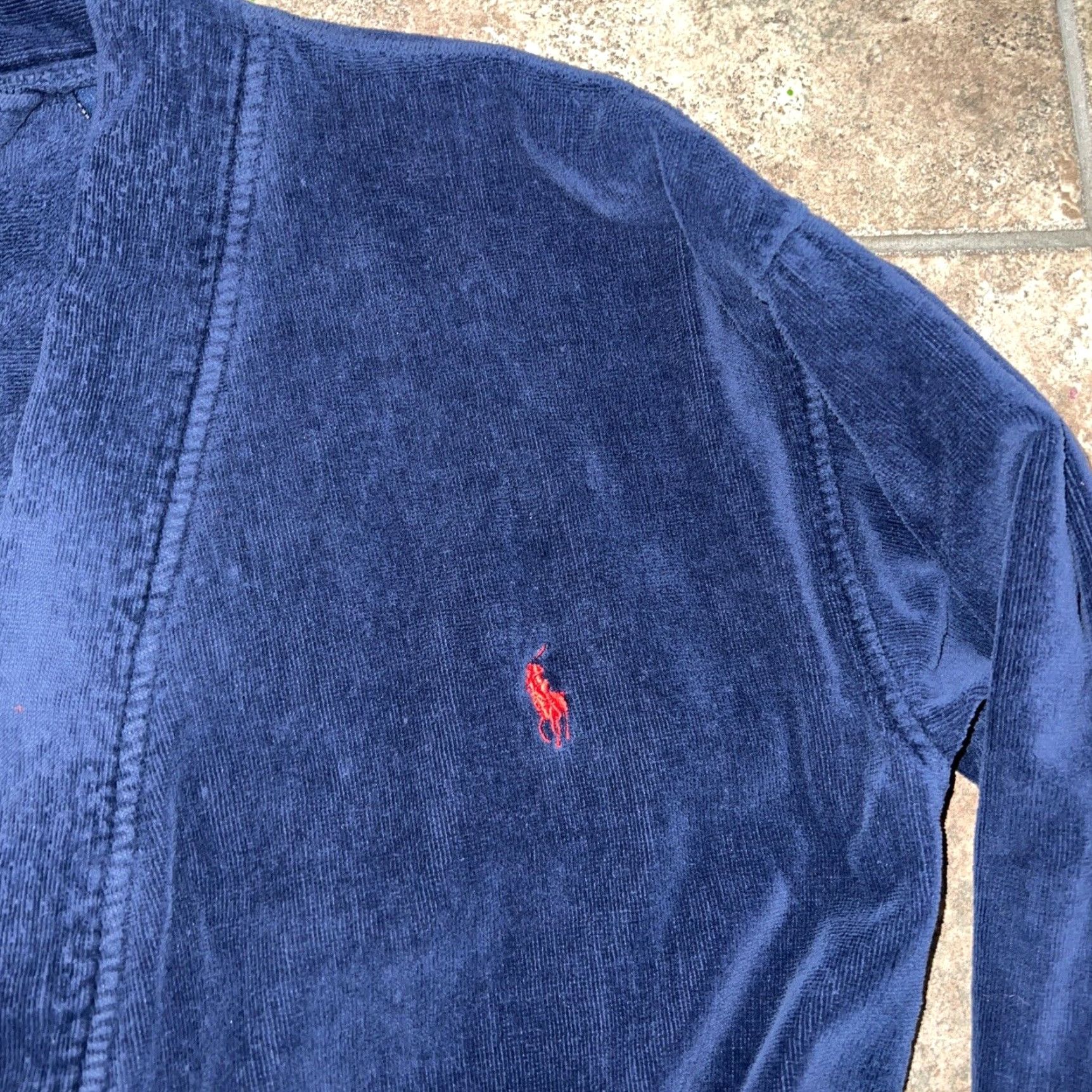 Polo Ralph Lauren Polo Ralph Lauren Men's S/M Blue Terry Bath Robe with Red Horse Logo, Long Sleeve, Belted, Pockets, Classic Size US S / EU 44-46 / 1 - 3 Thumbnail