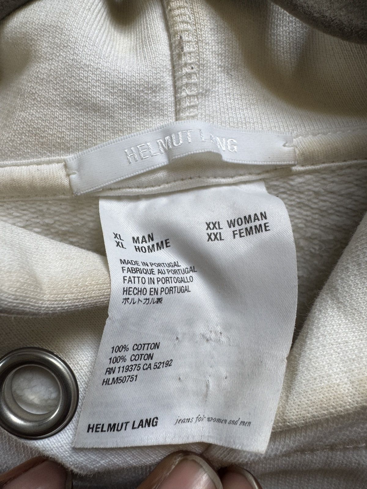 Helmut Lang Helmut Lang Mirrored Logo Hoodie Size US XL / EU 56 / 4 - 3 Thumbnail