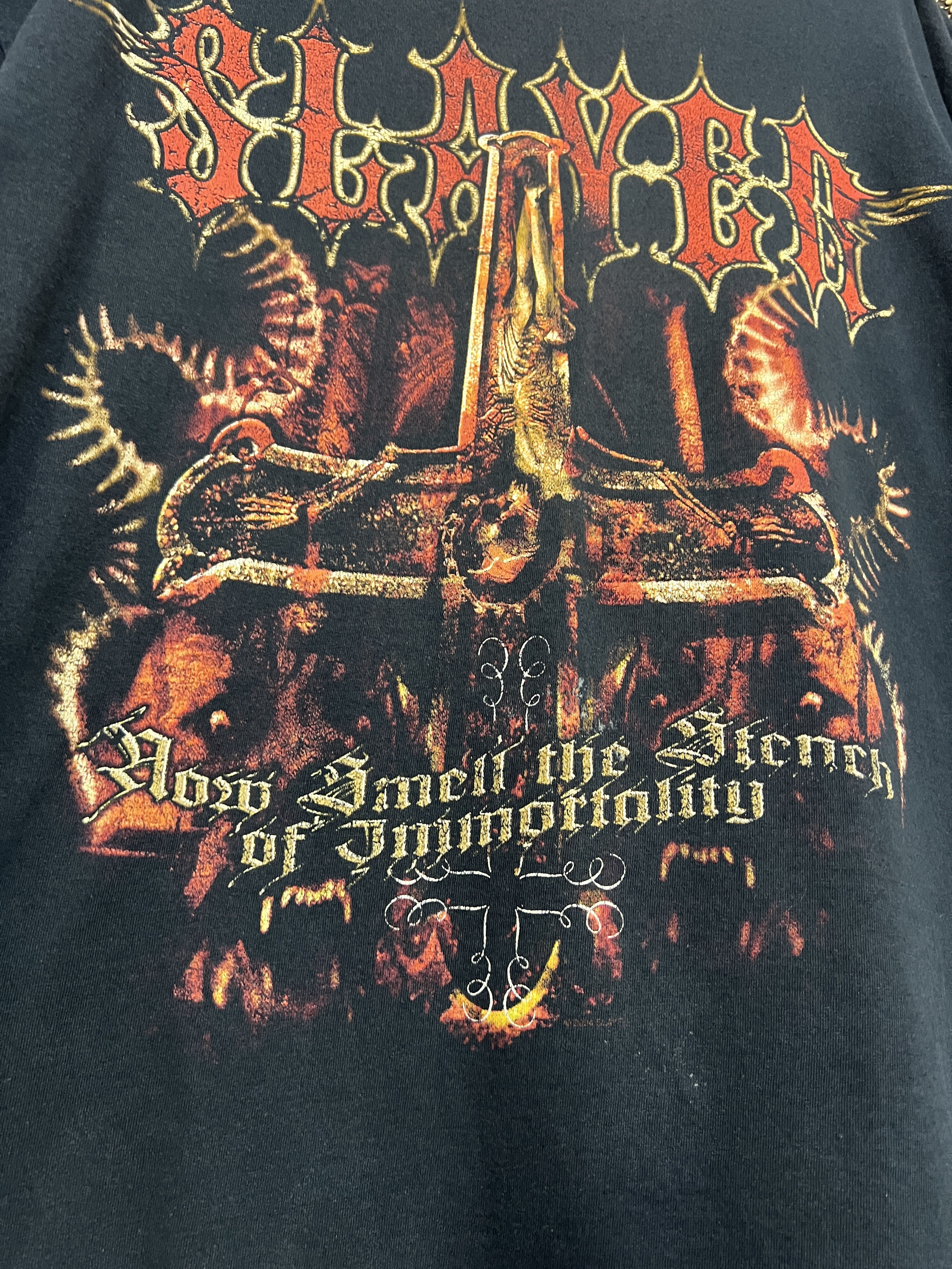 Vintage Vintage Slayer Spill the Blood Over Print Tee Sleeve Shirt Size US XL / EU 56 / 4 - 3 Thumbnail