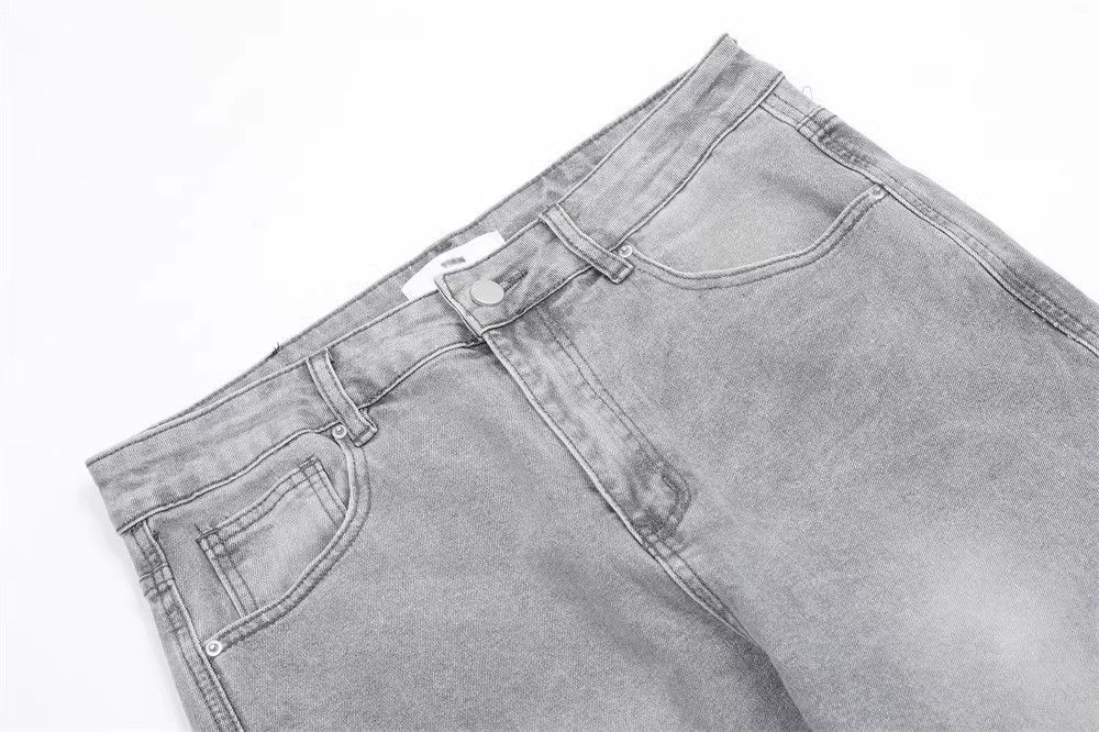 Japanese Brand × Jean Grey vintage washed distressed loose casual jeans Size US 32 / EU 48 - 3 Thumbnail