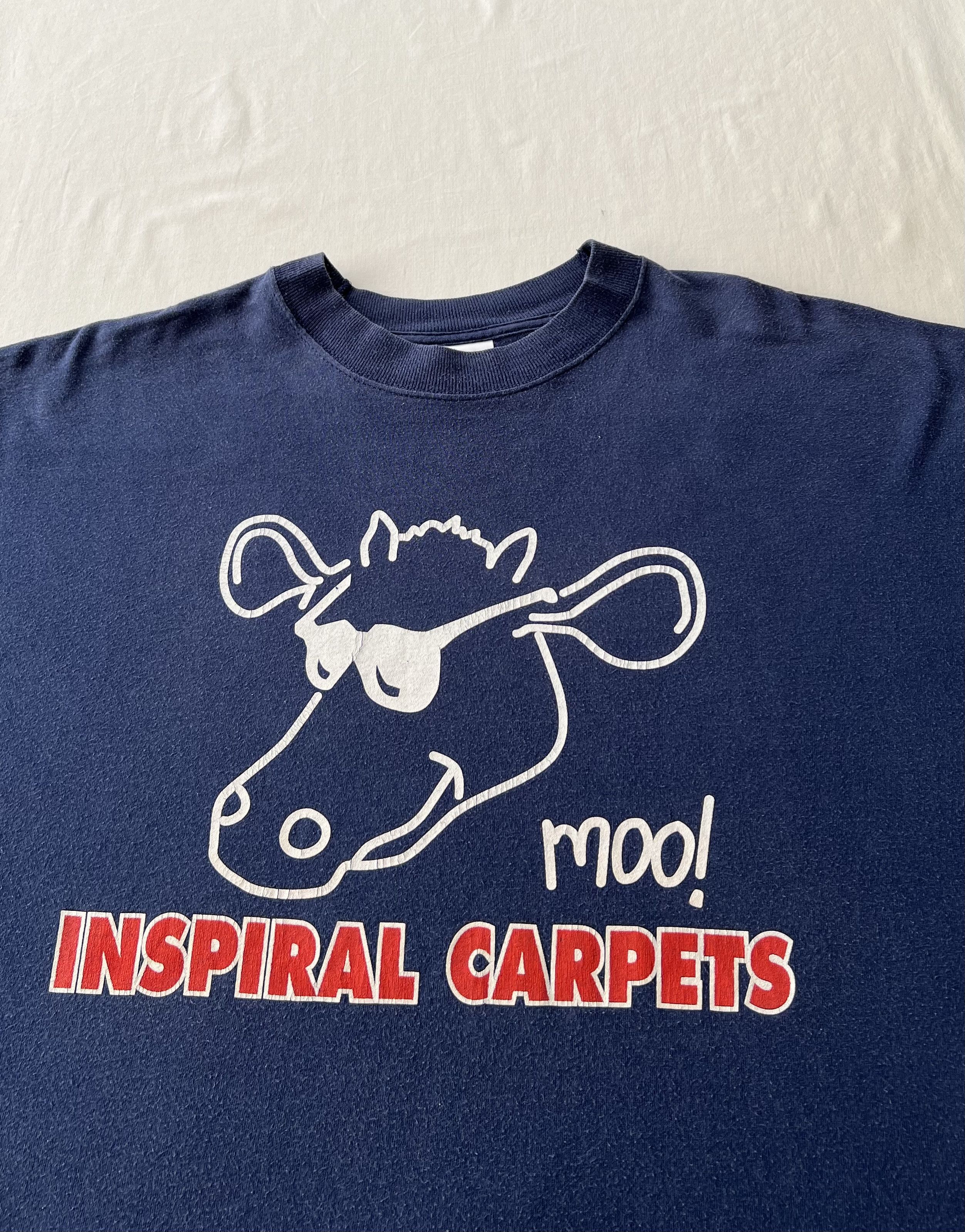 Band Tees Vintage 2003 Inspiral Carpets Moo! Cow Navy Long Sleeve Size US XL / EU 56 / 4 - 5 Thumbnail