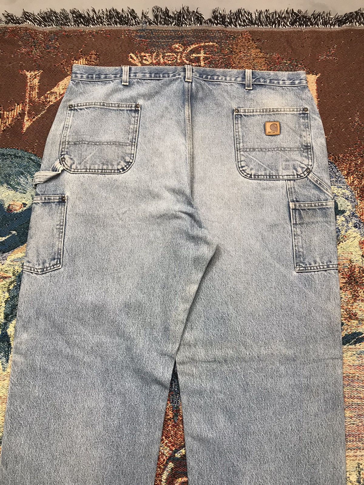 Carhartt Vintage Carhartt B73 DST faded double knee workwear denim Size US 44 / EU 60 - 14 Thumbnail