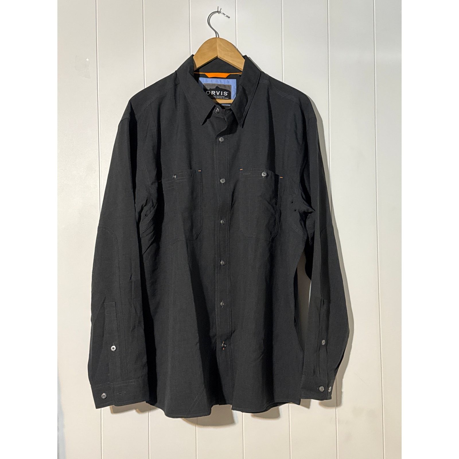 Orvis Orvis Stratford Active Fit Button Front Shirt Men’s XL Gray Size US XL / EU 56 / 4 - 1 Thumbnail
