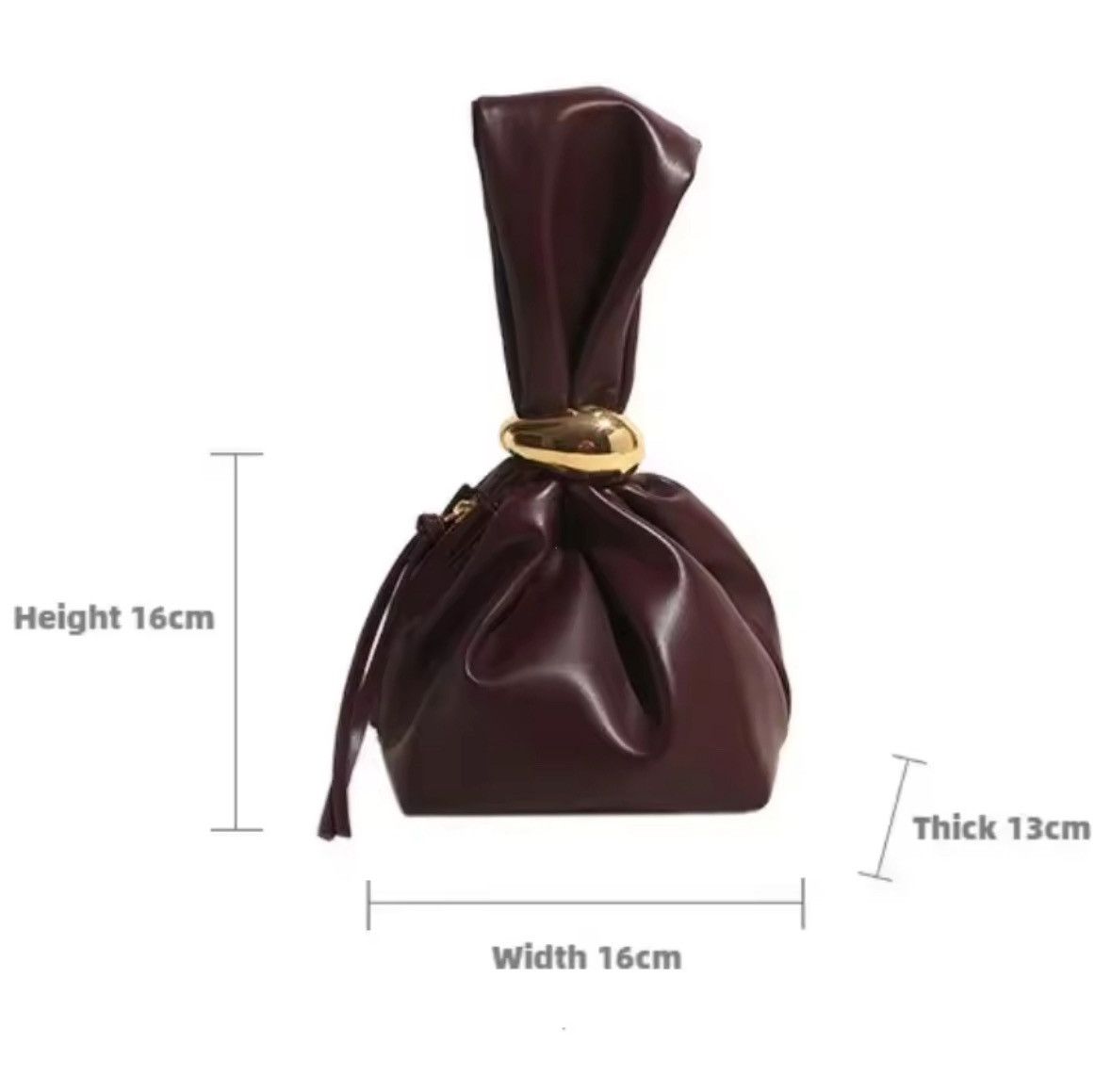 Japanese Brand Personalized Soft Leather Clutch Bag Luxury Designer Women Size ONE SIZE - 4 Thumbnail