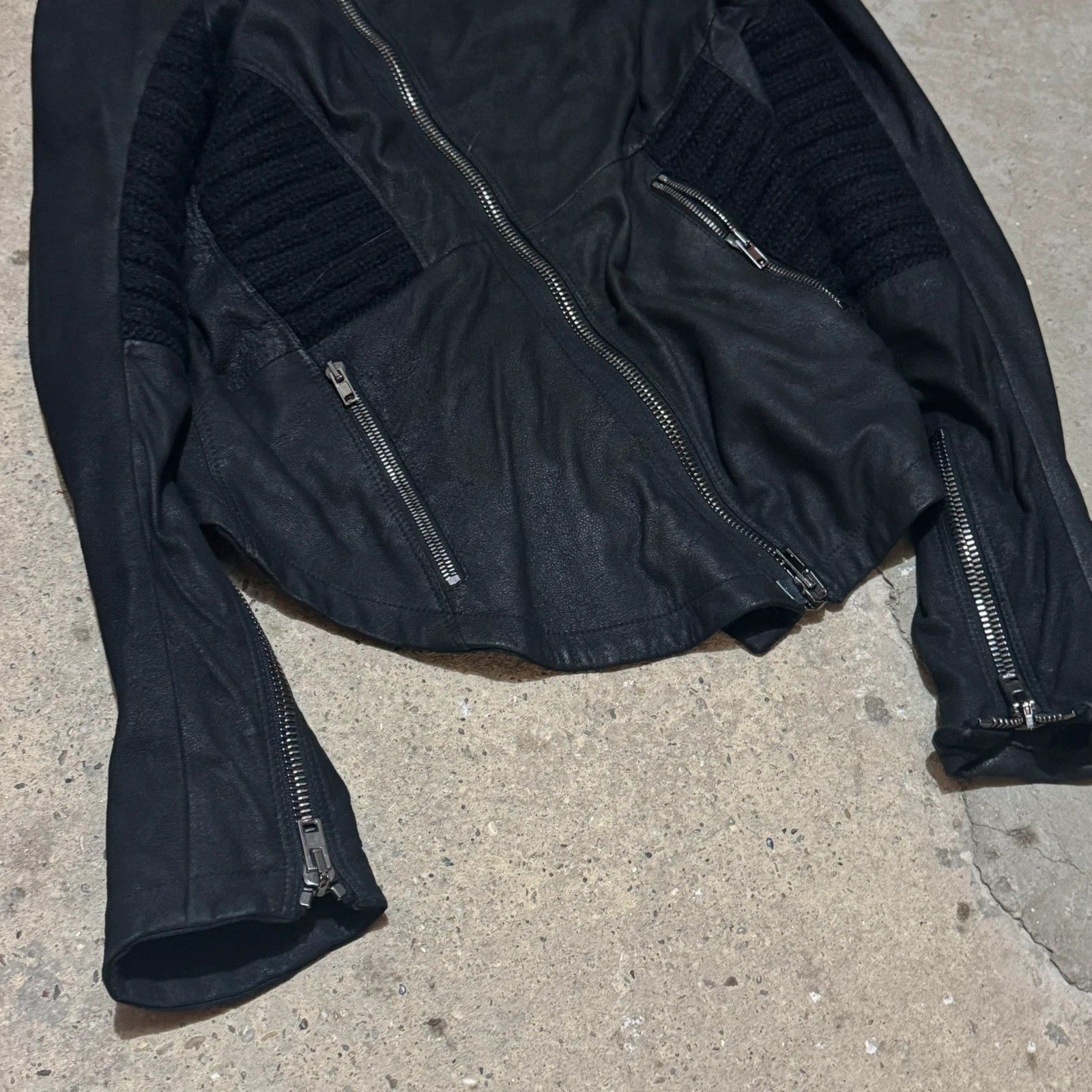 Isabel Benenato Isabel benenato asymmetrical zip biker leather jacket Size S / US 4 / IT 40 - 4 Thumbnail